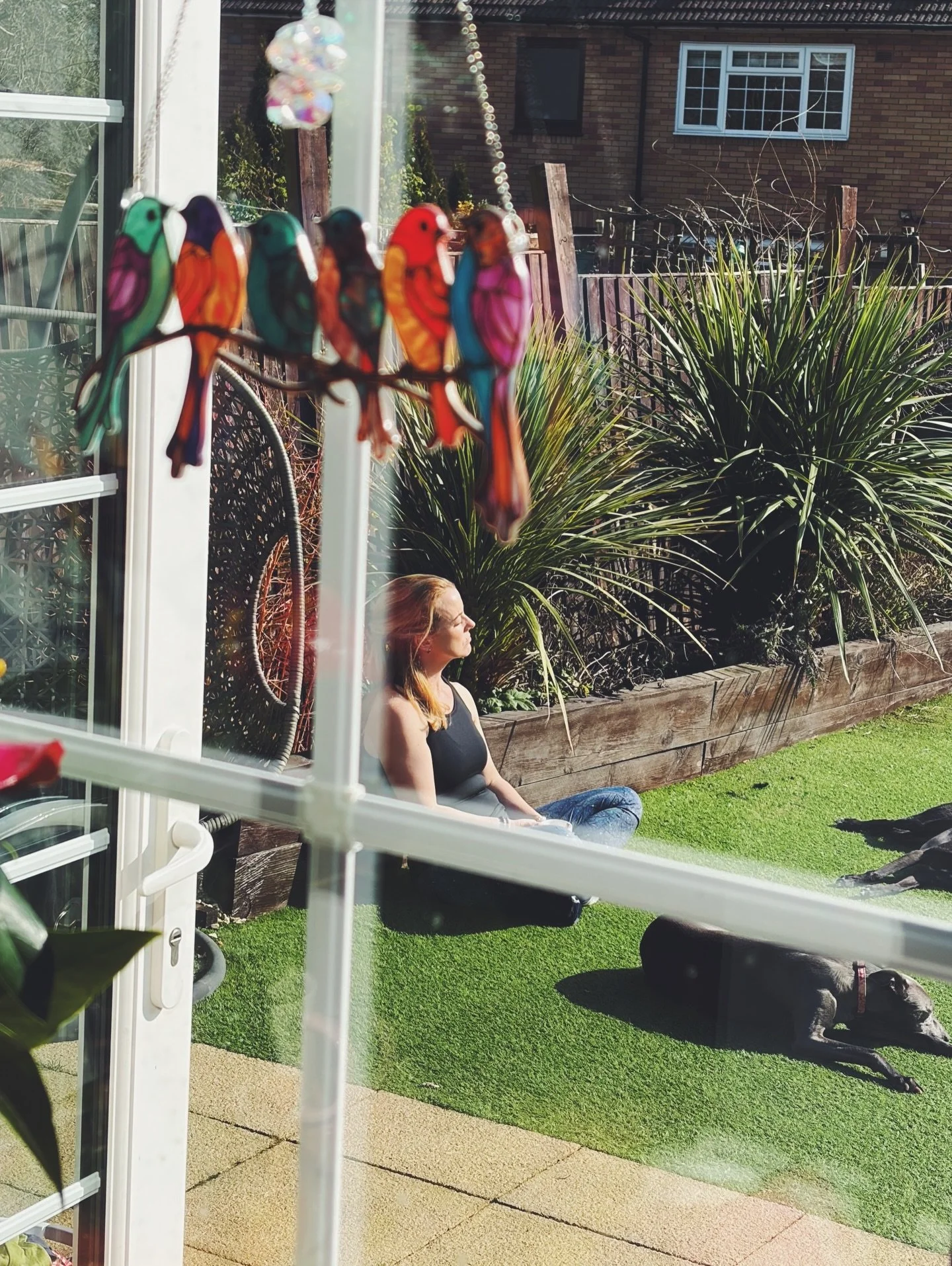 In the eyes of my children. &hearts;️

My daughter took this photo of me splooting* in the garden today.

I&rsquo;d popped home between a full day of teaching and found her already outside, cup of herbal tea in hand, sitting quietly in the sunshine. 