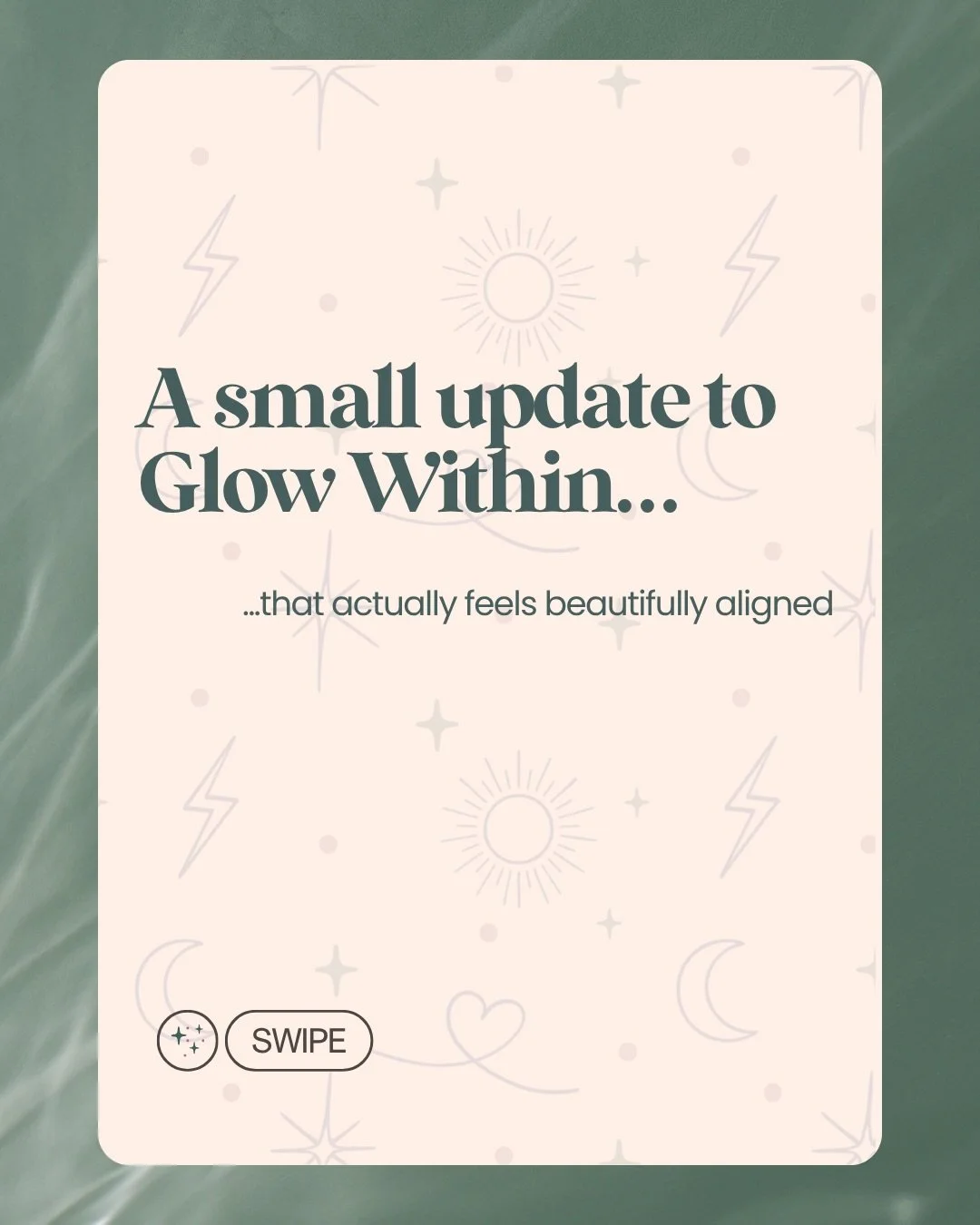 A small update to the monthly sound bath ✨
Swipe for details.

Thank you for supporting Glow Within as it grows 🤍