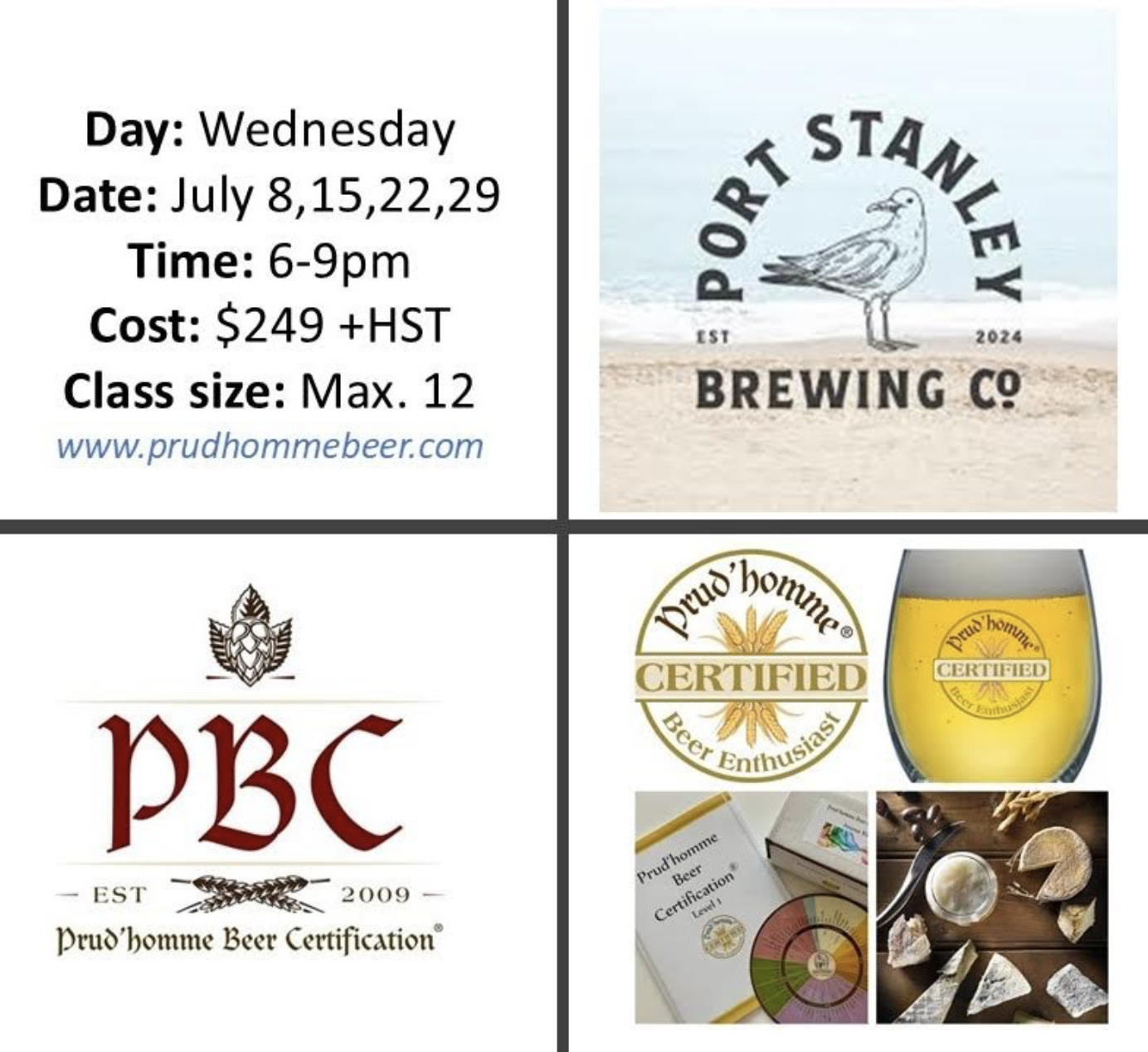 Prud’homme Beer Certification – Level 1 Beer Enthusiast