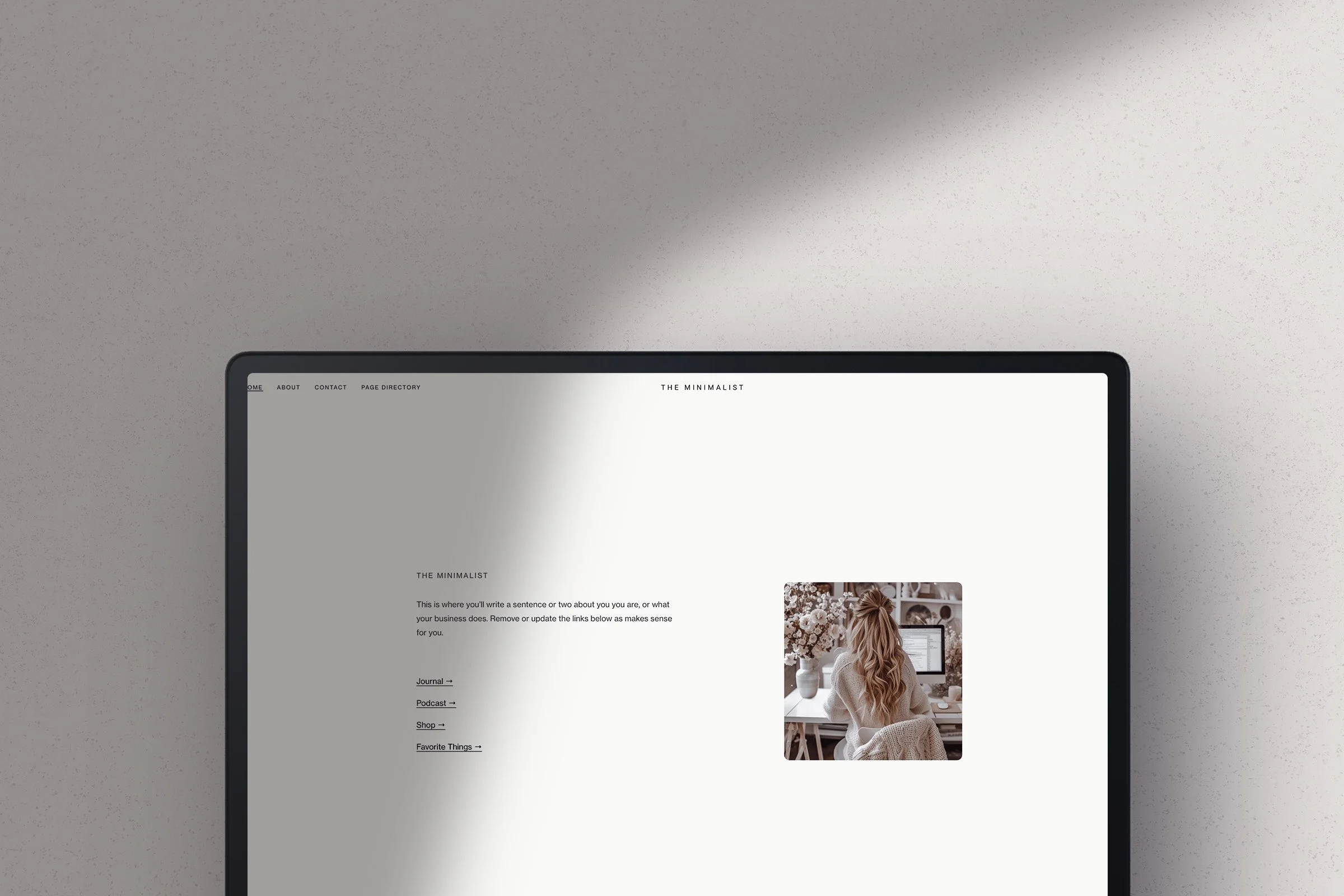 Squarespace Template — The Minimalist