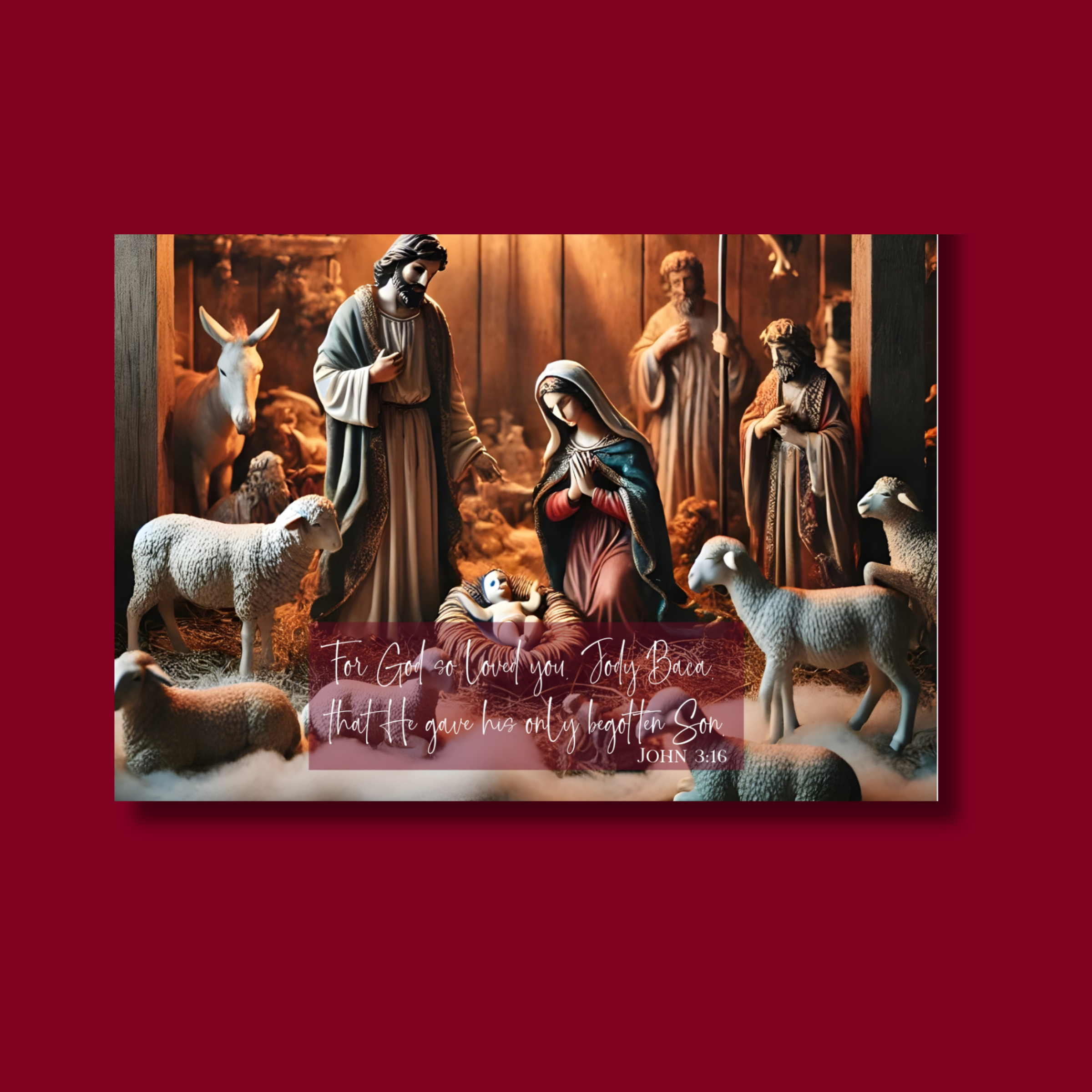 Personalized Christmas Card Nativity