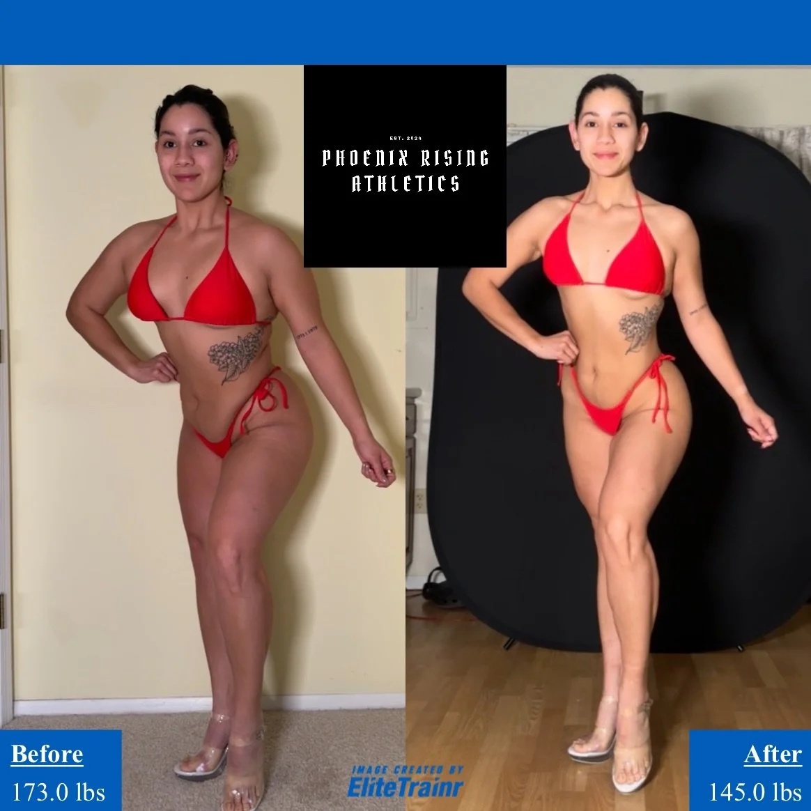 First time natural wellness competitor 🤌🏼 shape is coming in for my athlete @leslieev__ 

She is in a dig right now and the data is trending exactly how we want it for our projected show date 1 of 2. 

She has learned and evolved so much during our