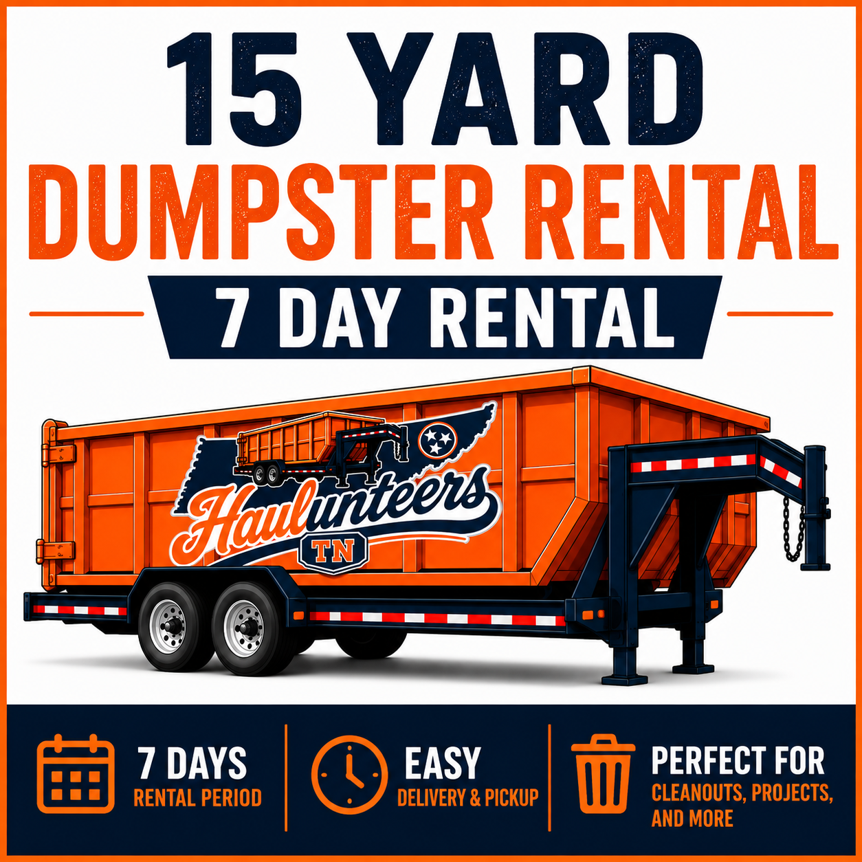 7 - Day Dumpster Rental (15 Yard 2-Tons)