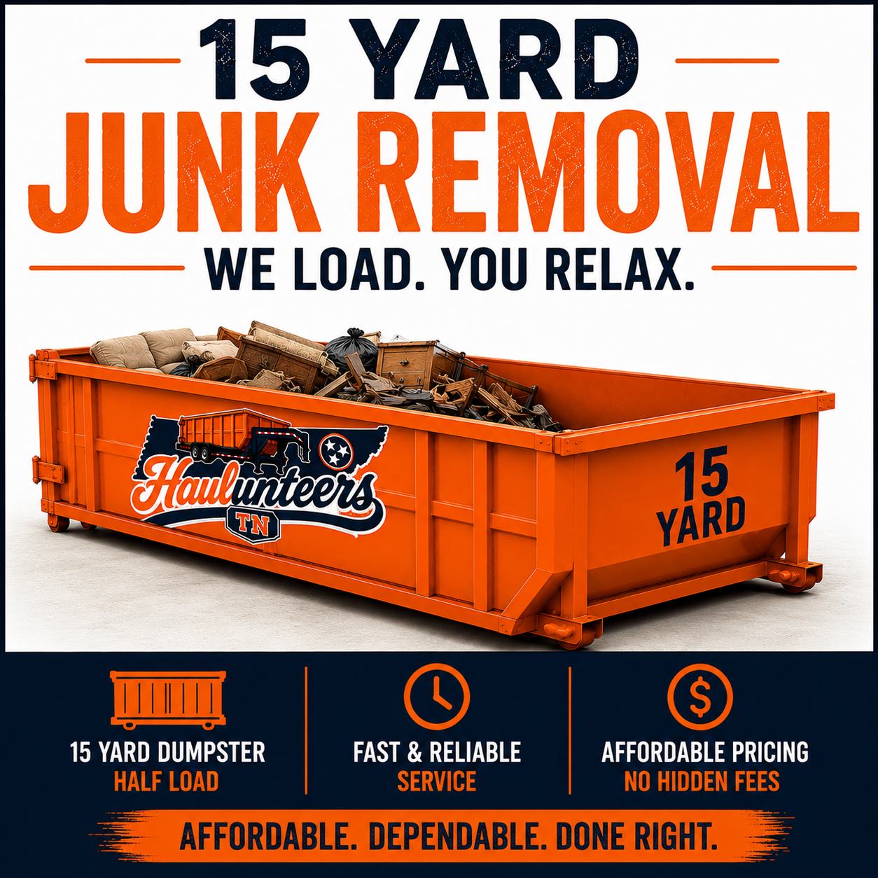 1/2 Trailer Junk Removal - We Load
