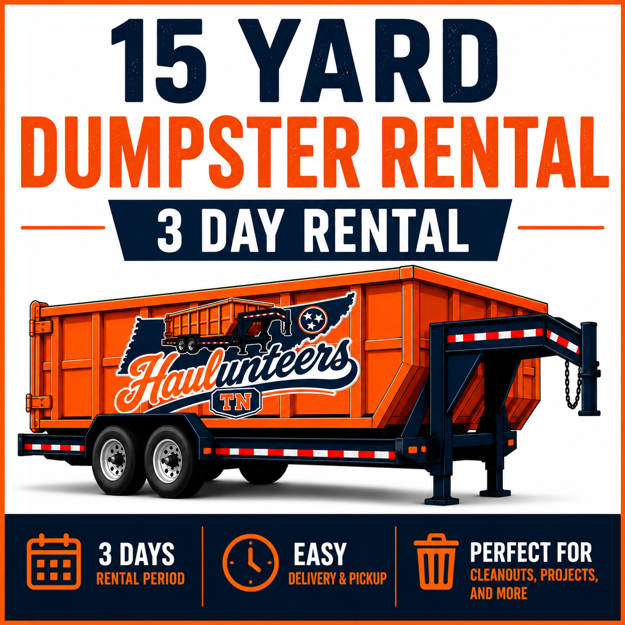 3 - Day Dumpster Rental (15 Yard 2-Tons)