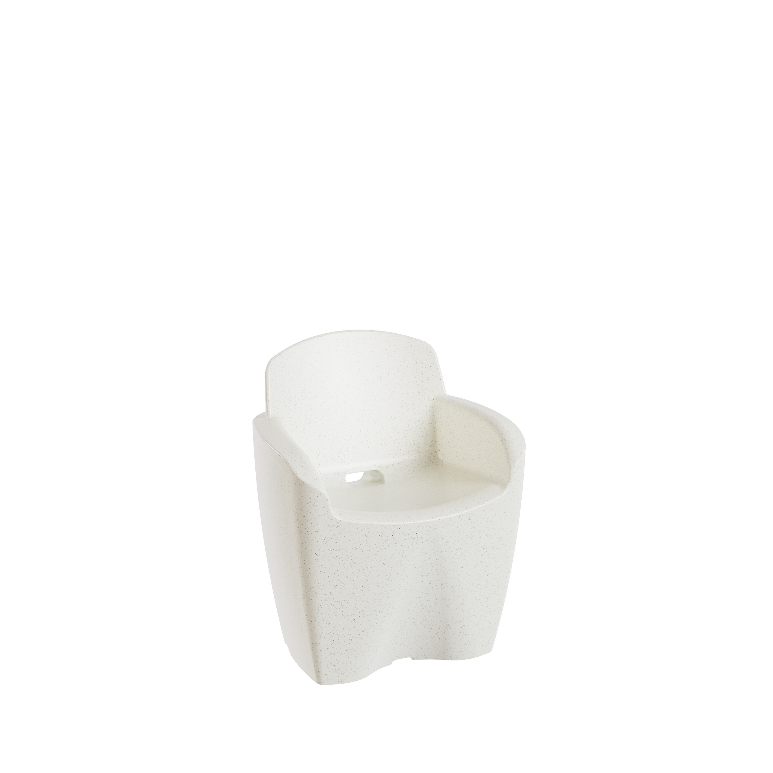 Une chaise pour enfant de couleur blanche.