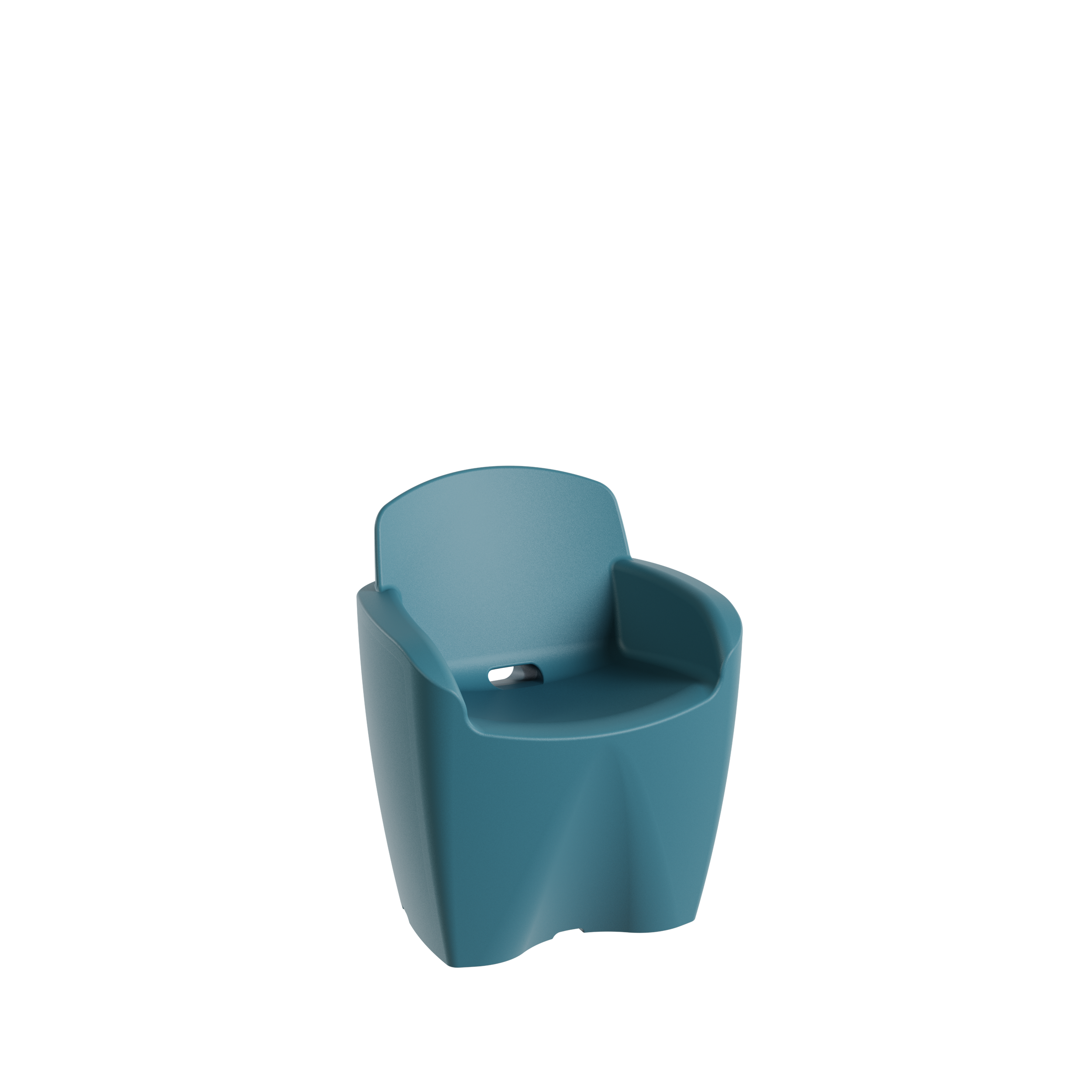 Un siège d'aisance portable de couleur bleue avec intraveineuse pour adultes.