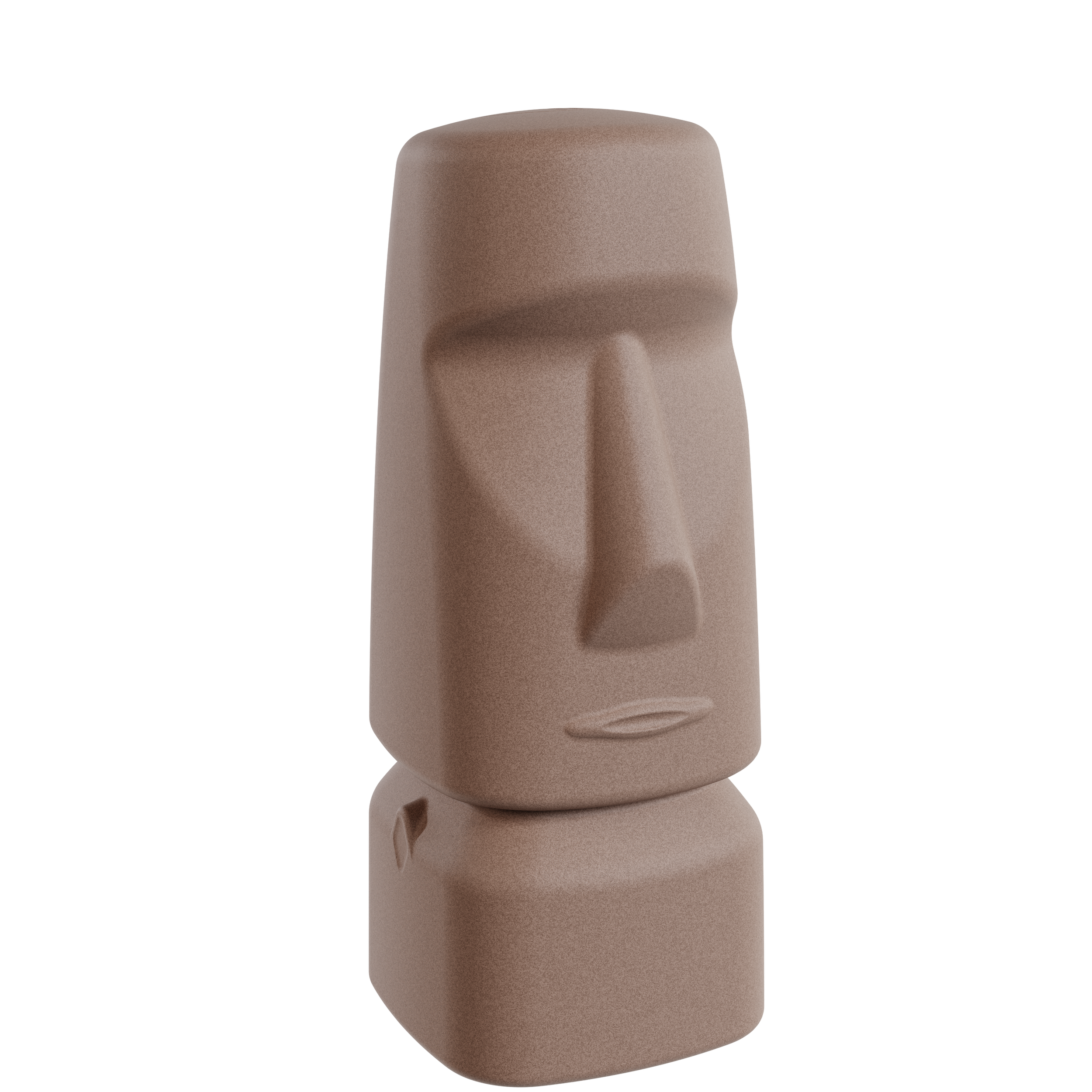 Statue en pierre représentant un visage de style moai avec des traits simplifiés Packshot 3D, Visuel 3D, CGI , E- commerce Haut de france, St-Omer, Lille, Paris, Cote d'Opale, Dunkerque, Arras