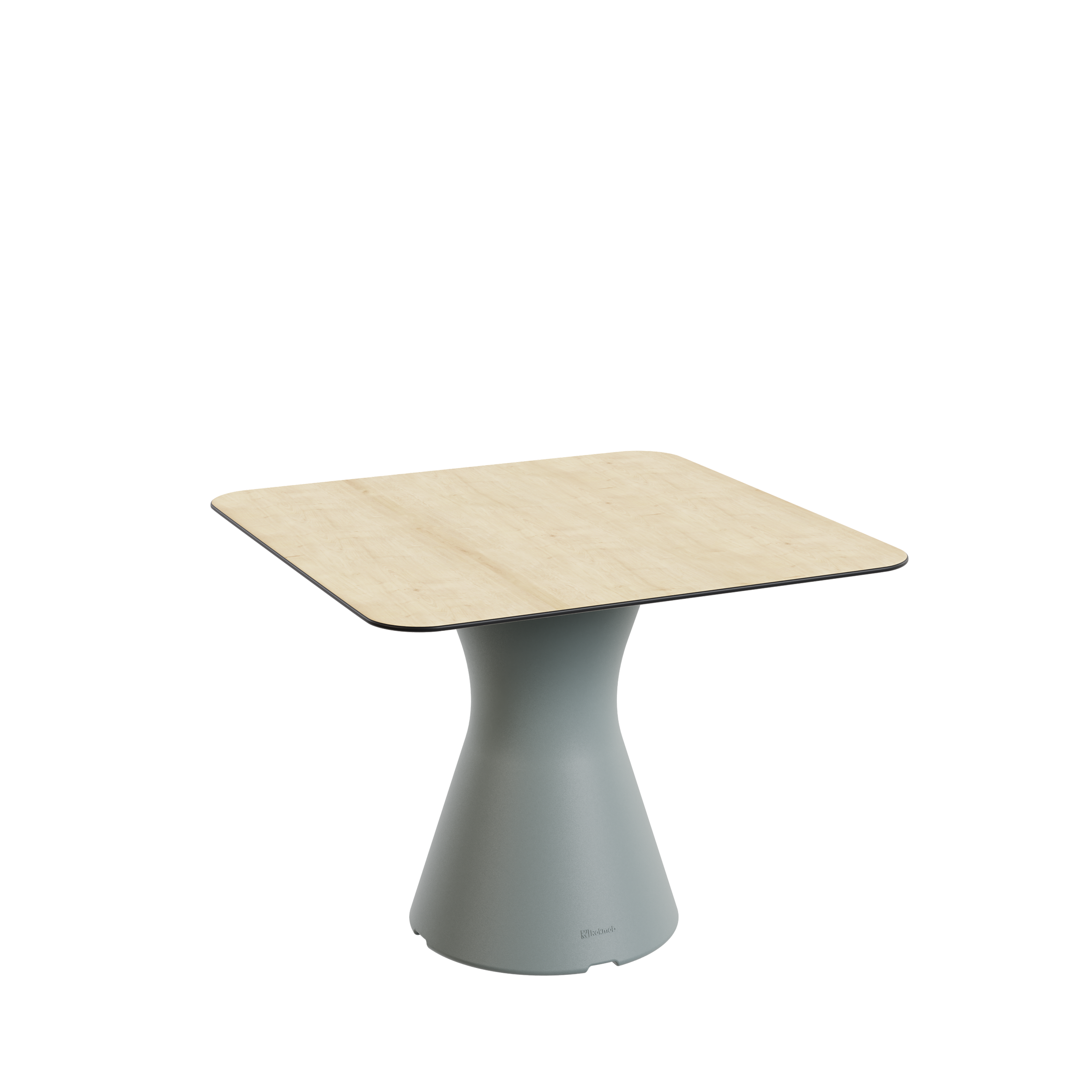 Table avec un dessus en bois et un pied en forme conique gris Packshot 3D, Visuel 3D, CGI , E- commerce Haut de france, St-Omer, Lille, Paris, Cote d'Opale, Dunkerque, Arras