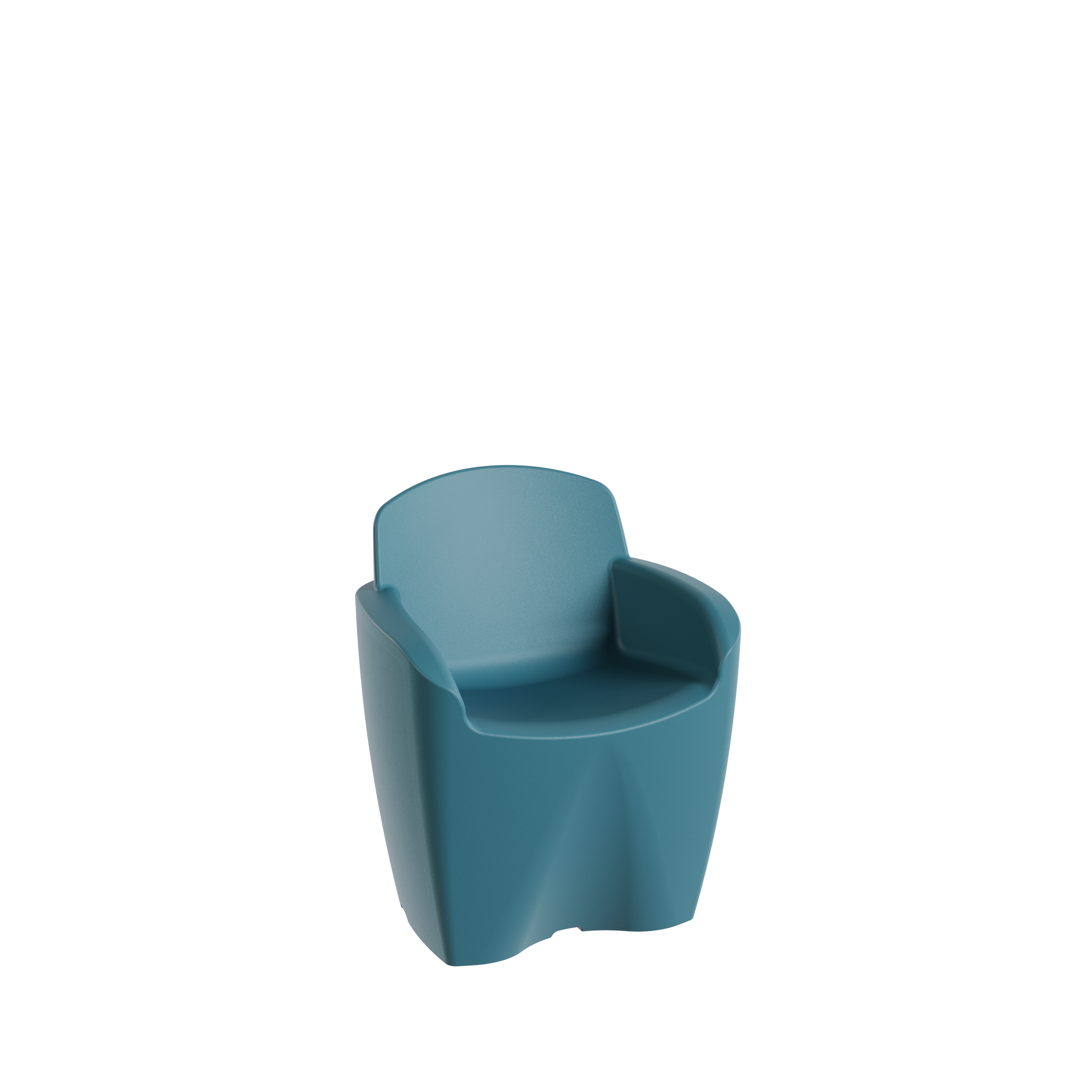 Chaise bleue de bureau ou salon avec dossier et accoudoirs