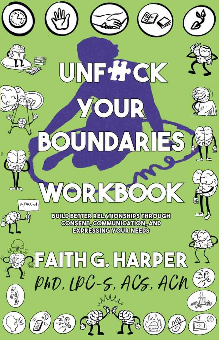 Book cover, Unfuck Your Boundaries Workbook by Dr. Faith G. Harper