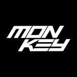 Logo Mon Kee con testo bianco su sfondo nero