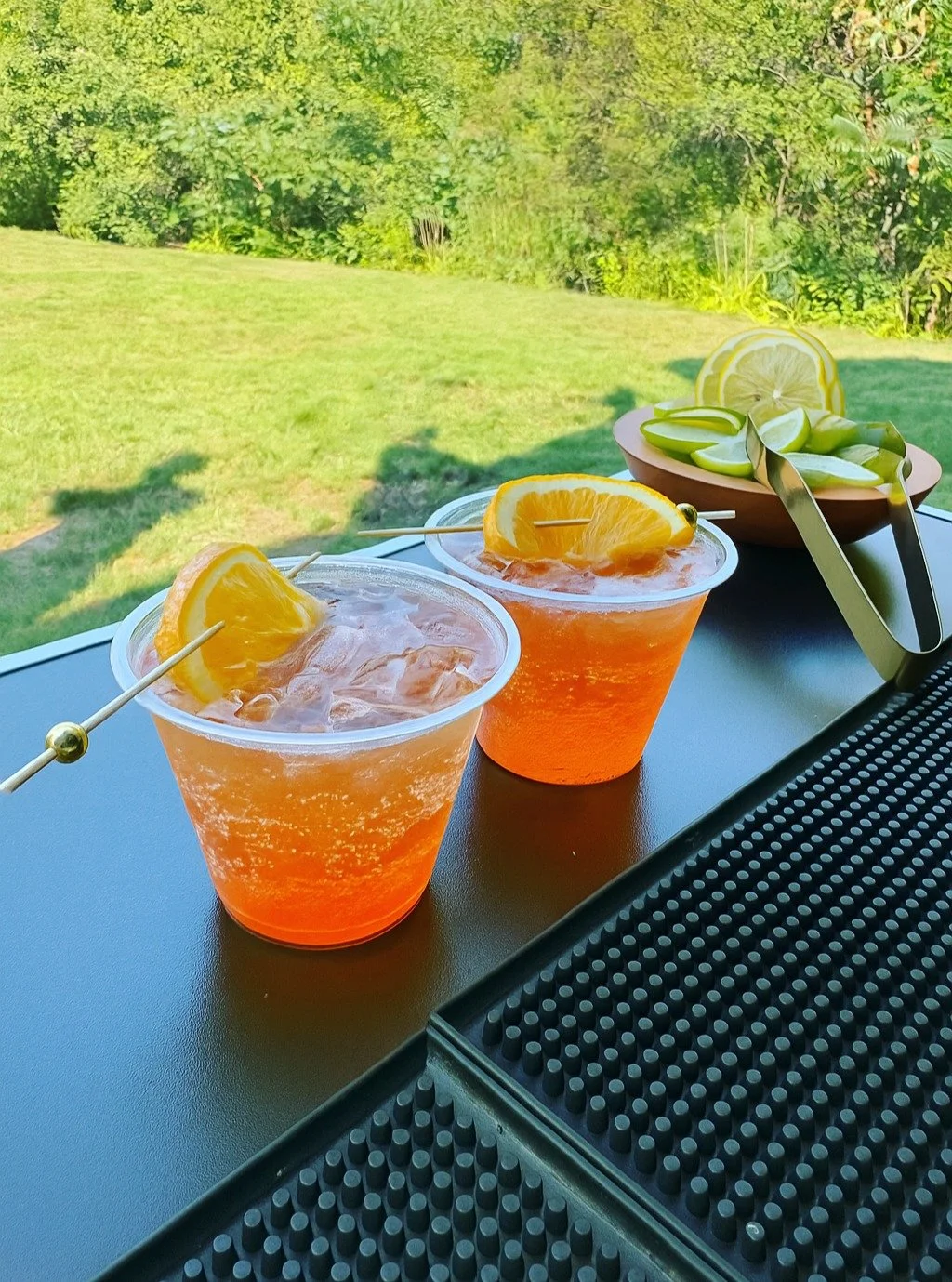 ✨ Nothing says cheers to summer like a perfectly poured Aperol Spritz 🍊🍾

This citrusy classic is always a hit at our events &mdash; refreshing, bold, and just the right amount of sparkle.

Book our mobile bar to bring this iconic sip (and more!) t