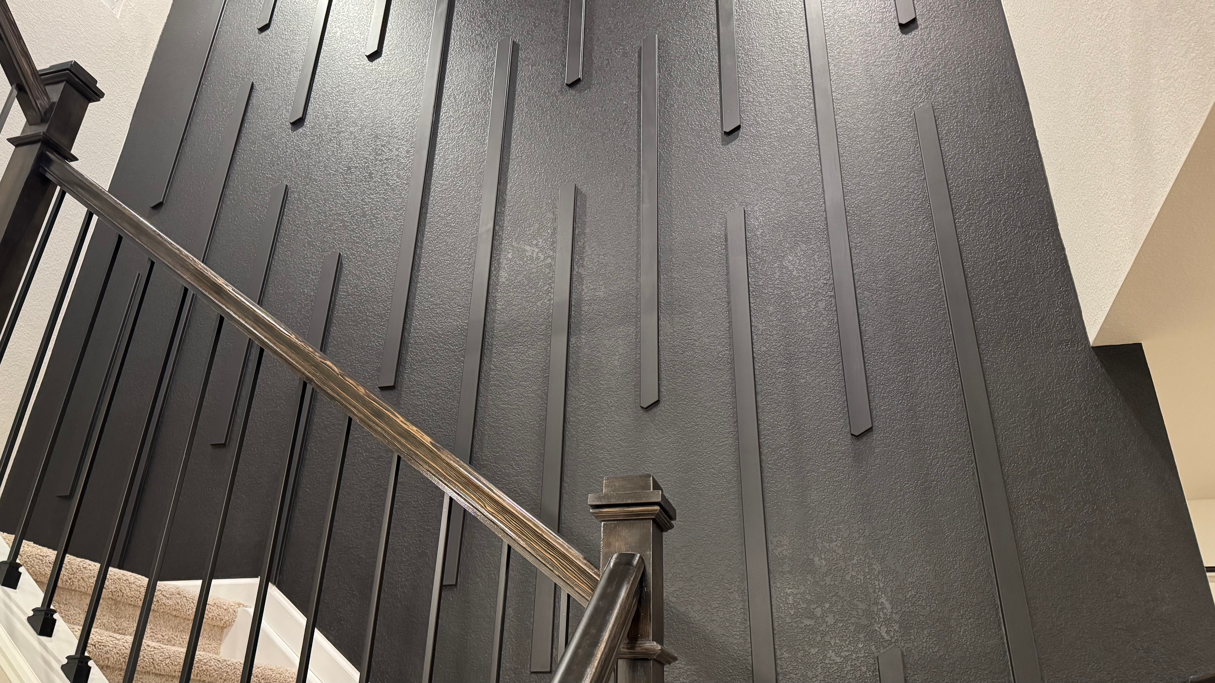 Modern Black Accent Wall for Staircase — Orlando, Florida