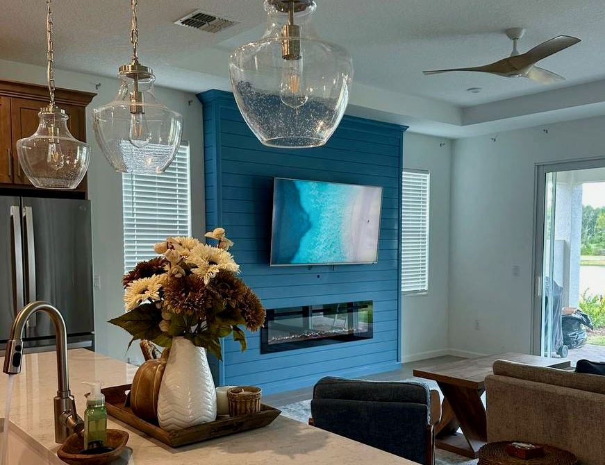 Bestseller Shiplap Fireplace Buildout – Orlando, Florida