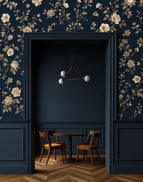Geometric+Patterned+Wallpaper+Paneling+–+Chicago+Accent+Wall+Ideas.jpeg