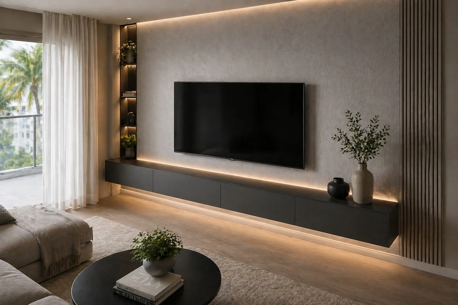 Media Wall Ideas for Small Living Rooms in Florida