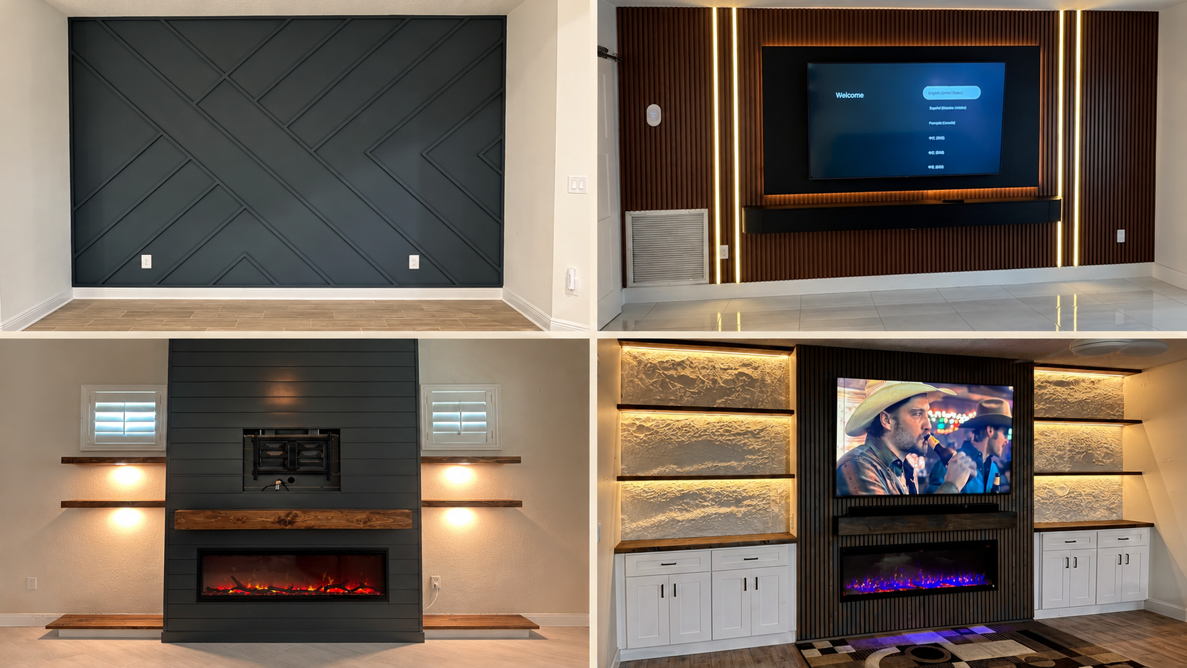 Recent Florida Projects: Accent Walls &amp; Media Walls Across Four Communities