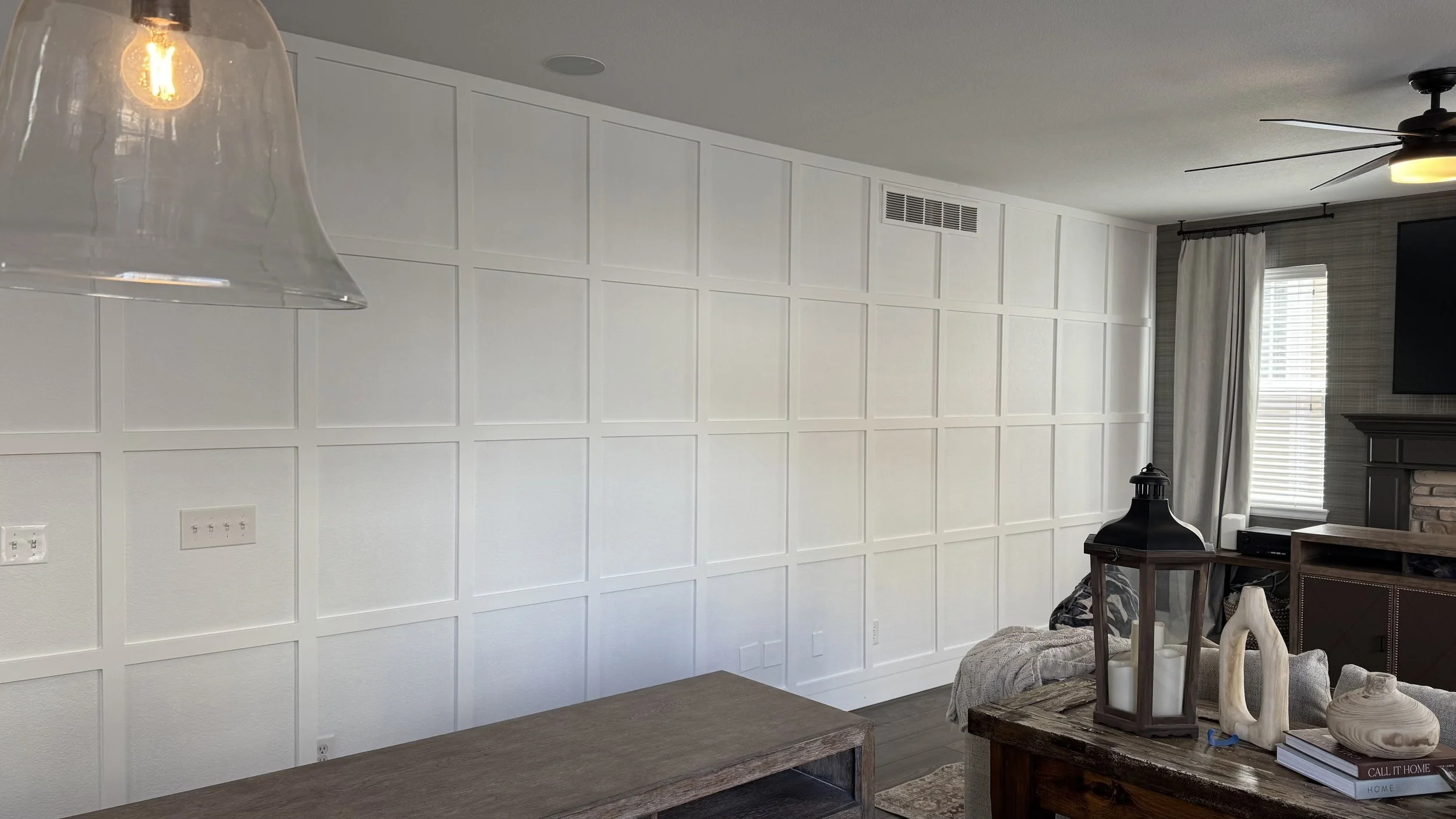 Square Board and Batten Accent Wall – Parker, Colorado