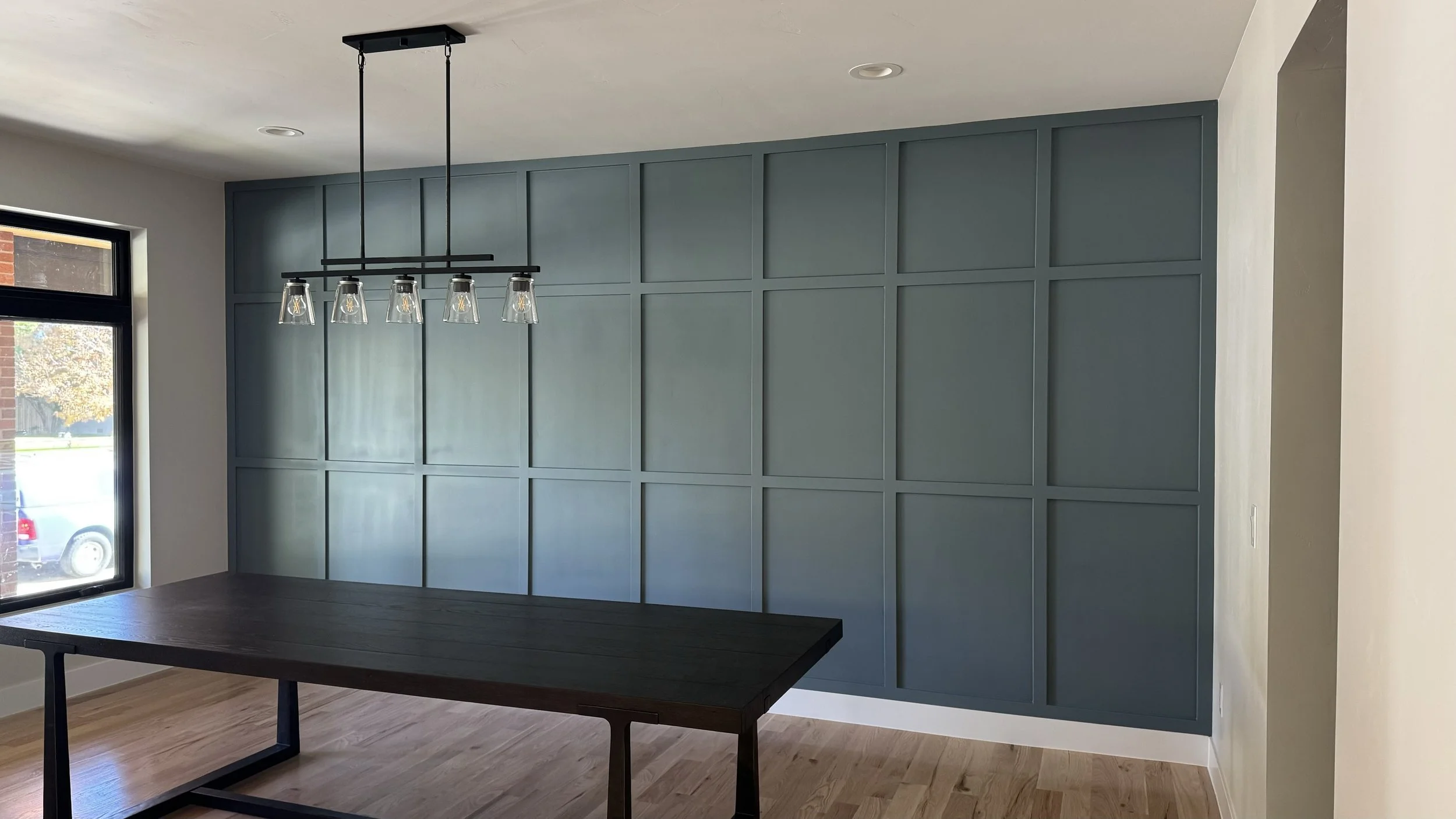 Project: Dining Room Accent Wall – Gingham Paneling in Denver, Colorado