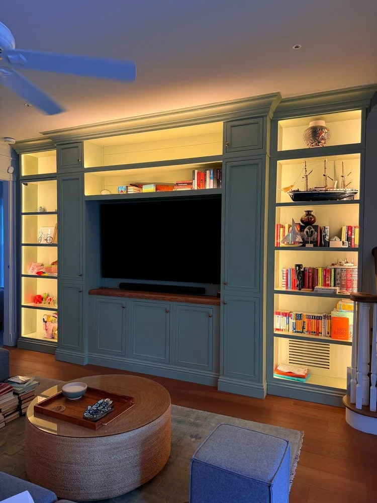 Custom Built-In Media Wall Upgrade with LED Lighting in Orlando ...