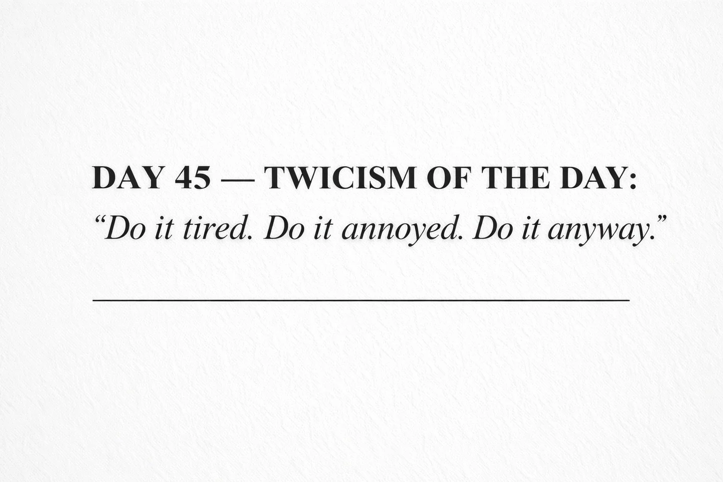 Halfway through and it&rsquo;s doing numbers on me.

Before I started, I asked for clarity, and my eyes are wide open.
I asked for direction, and doors I couldn&rsquo;t see before are open.
I asked to live without pain&hellip; and instead, I&rsquo;m 