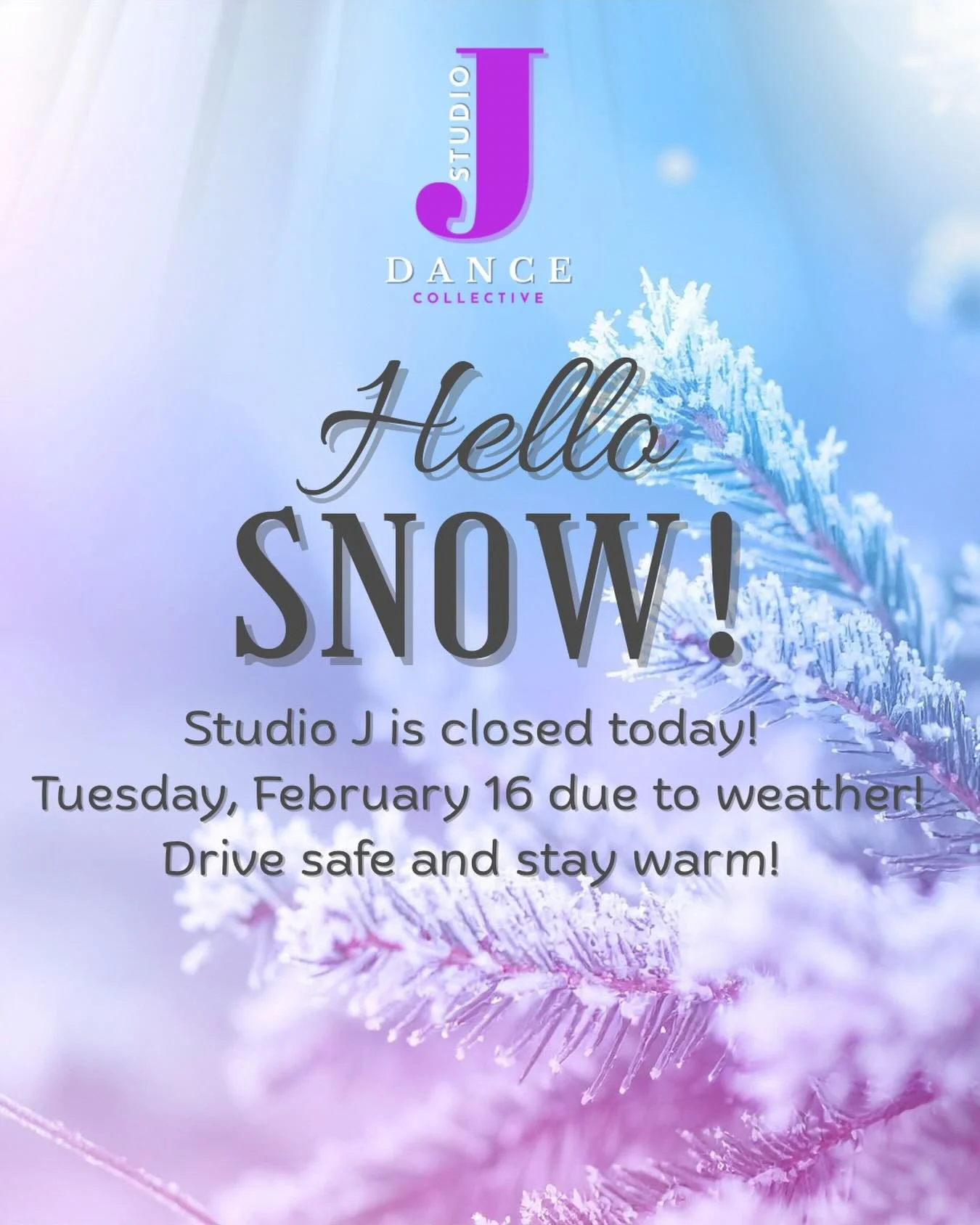 Drive safe, everyone! It&rsquo;s icy out there! ❄️☃️🌨️ #RenoSnow #DanceRenoSparks #YouthDance #Snowing