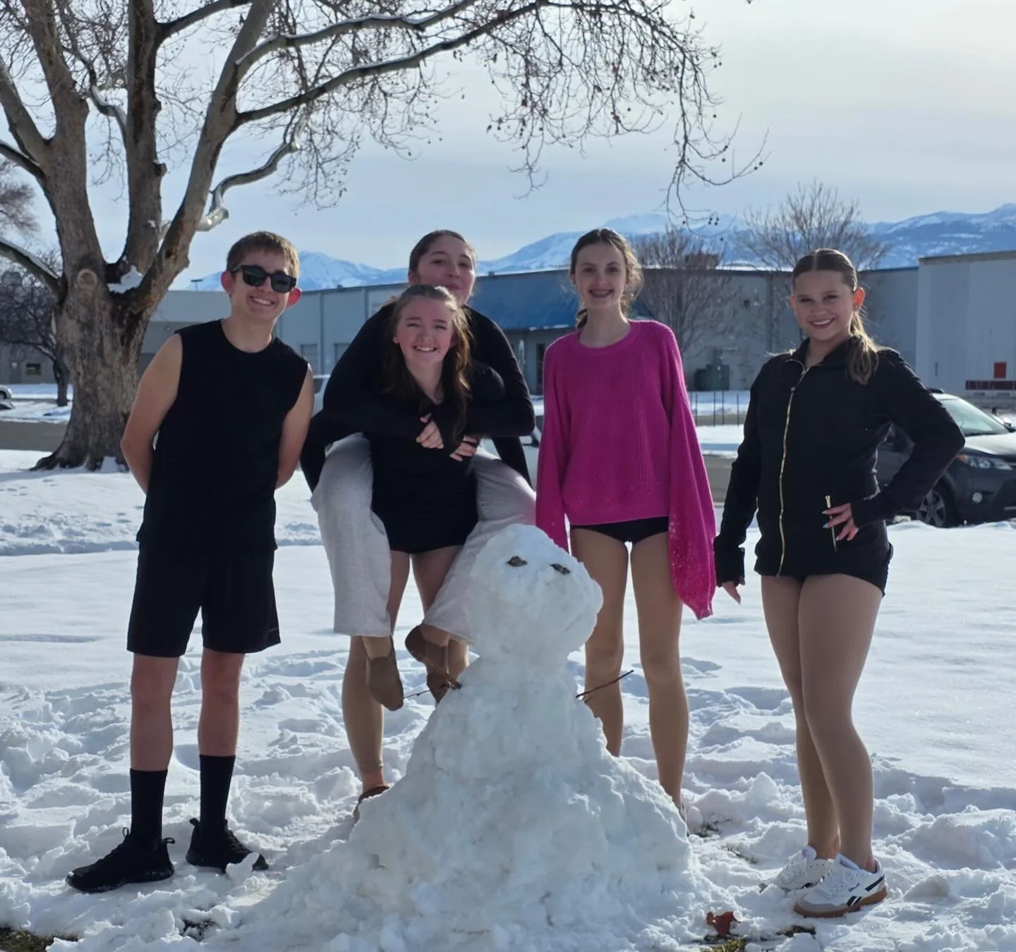 What to do during break&hellip;make a snowman of course! #Family #Dance #SnowDay #DanceRenoSparks #StudioJDanceCollective