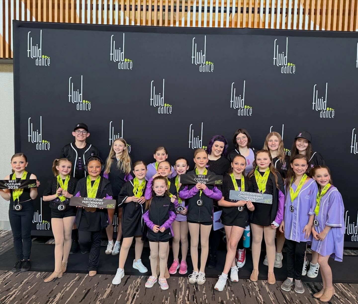 Started off our morning at @fluiddance with some@#MiniMagic 💜 #StudioJDanceCollective #CompetitionTeam #GoDancers #SolosAndDuos
