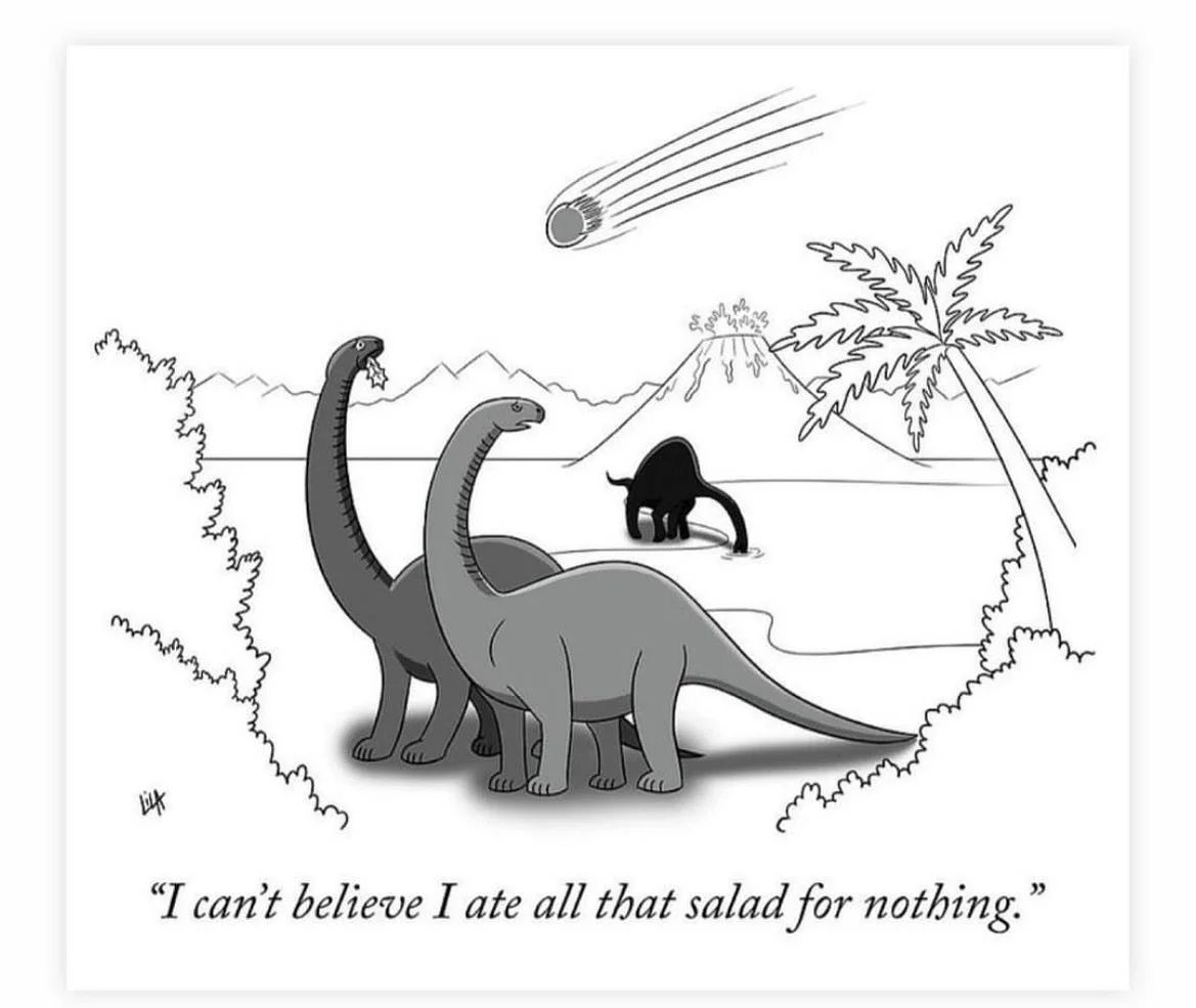 A fun little reminder not to let the prospect of tomorrow&rsquo;s living get in the way of today&rsquo;s living 🦕