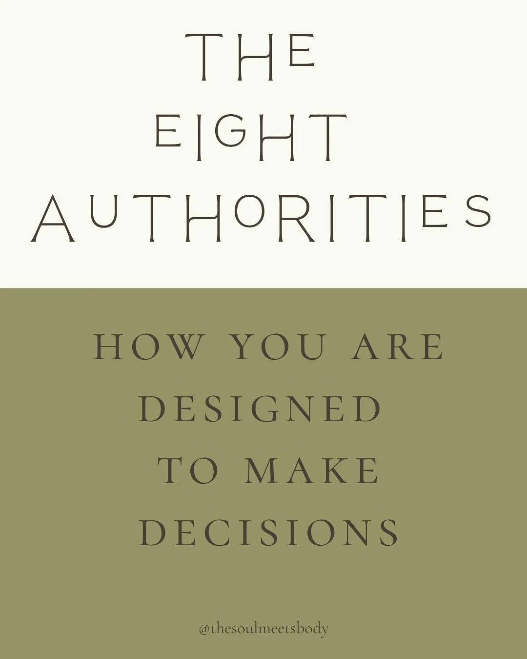 The most important things to know and start practicing with human design are your type, strategy and authority. Your authority tells you how you are designed to make decisions. From small decisions to big decisions and everything in between. If you d
