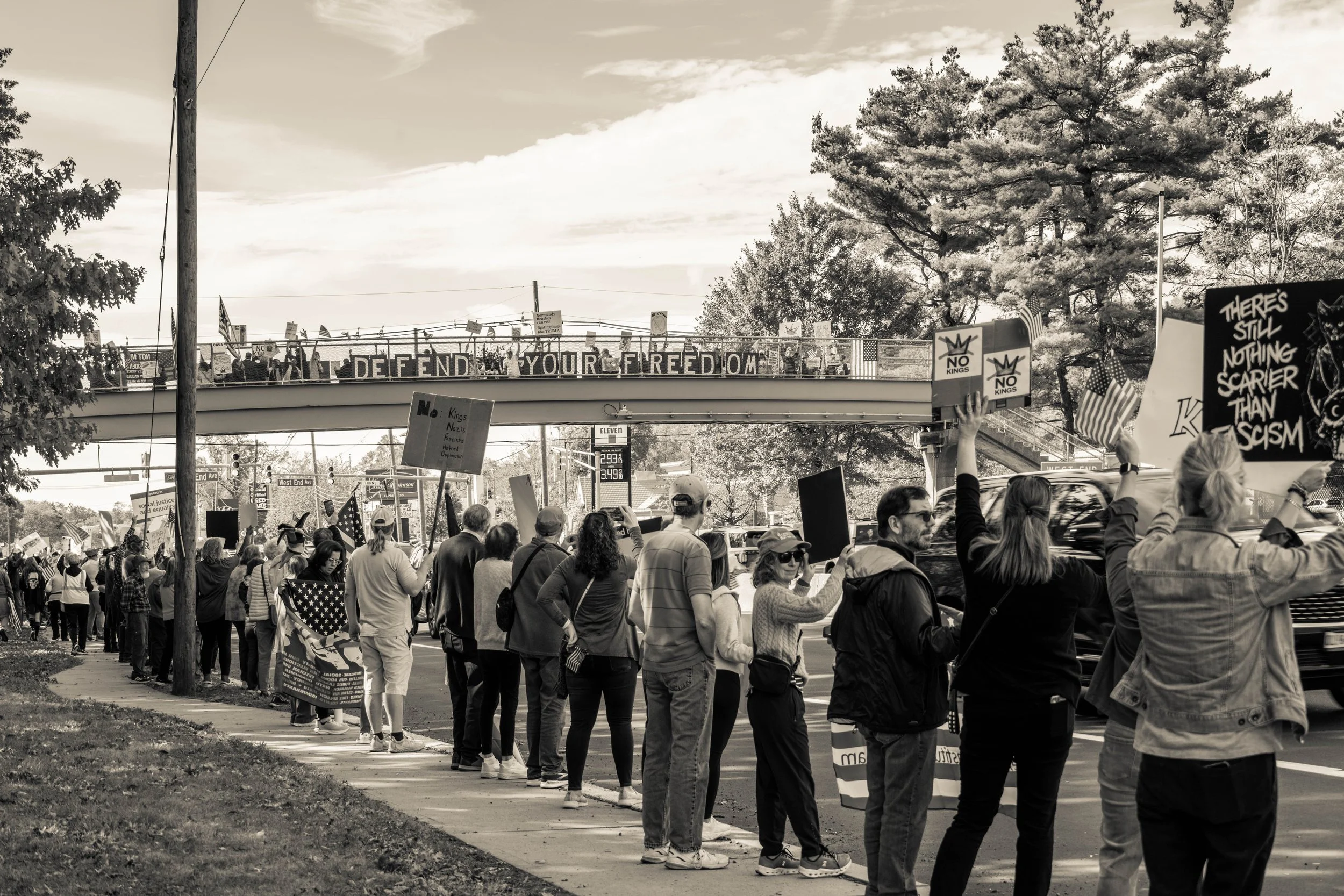 600 people came to the October 18, 2025, No Kings II rally in North Plainfield, NJ