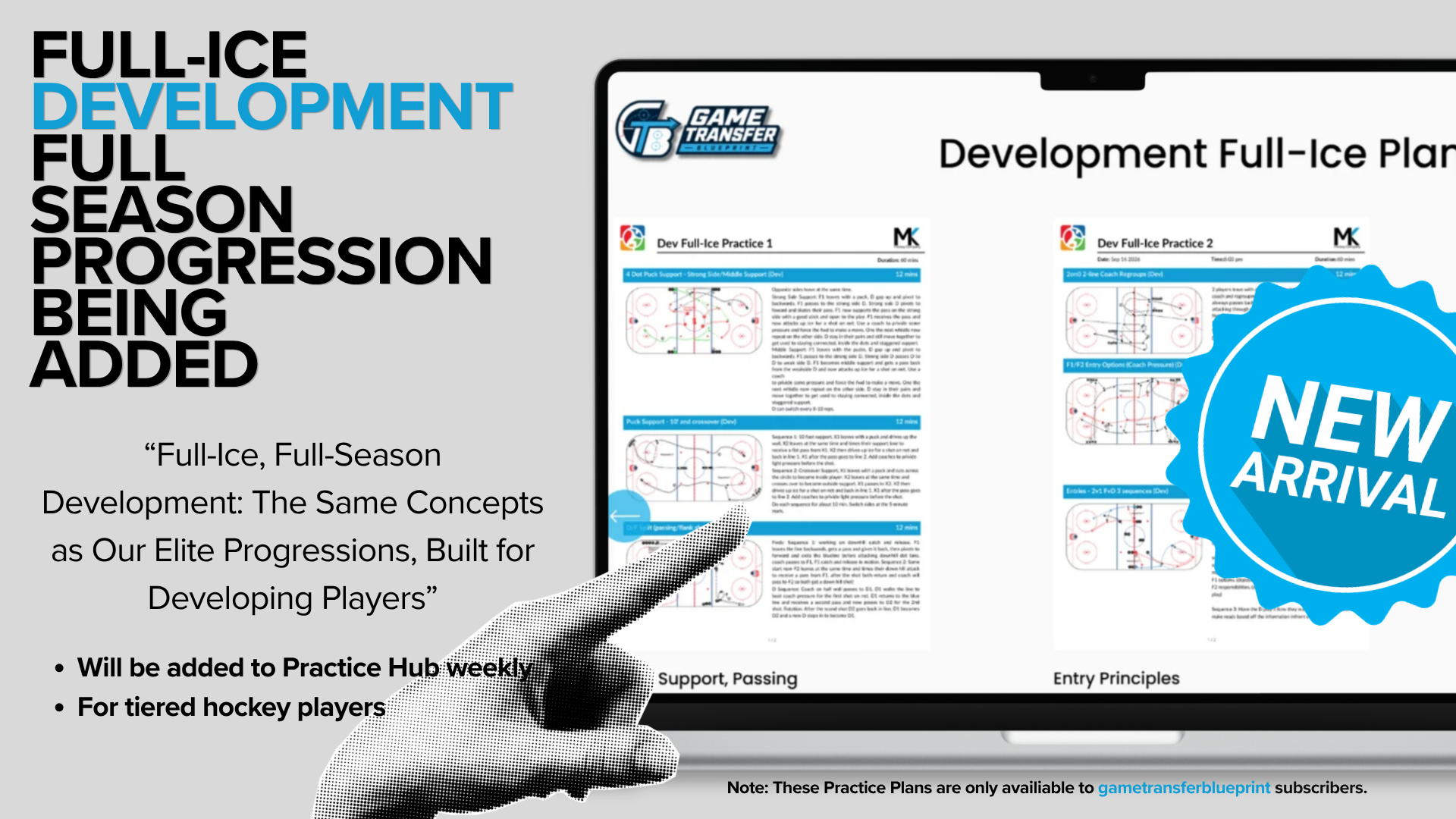 Full-Ice Development Practice Progressions Being Added! 