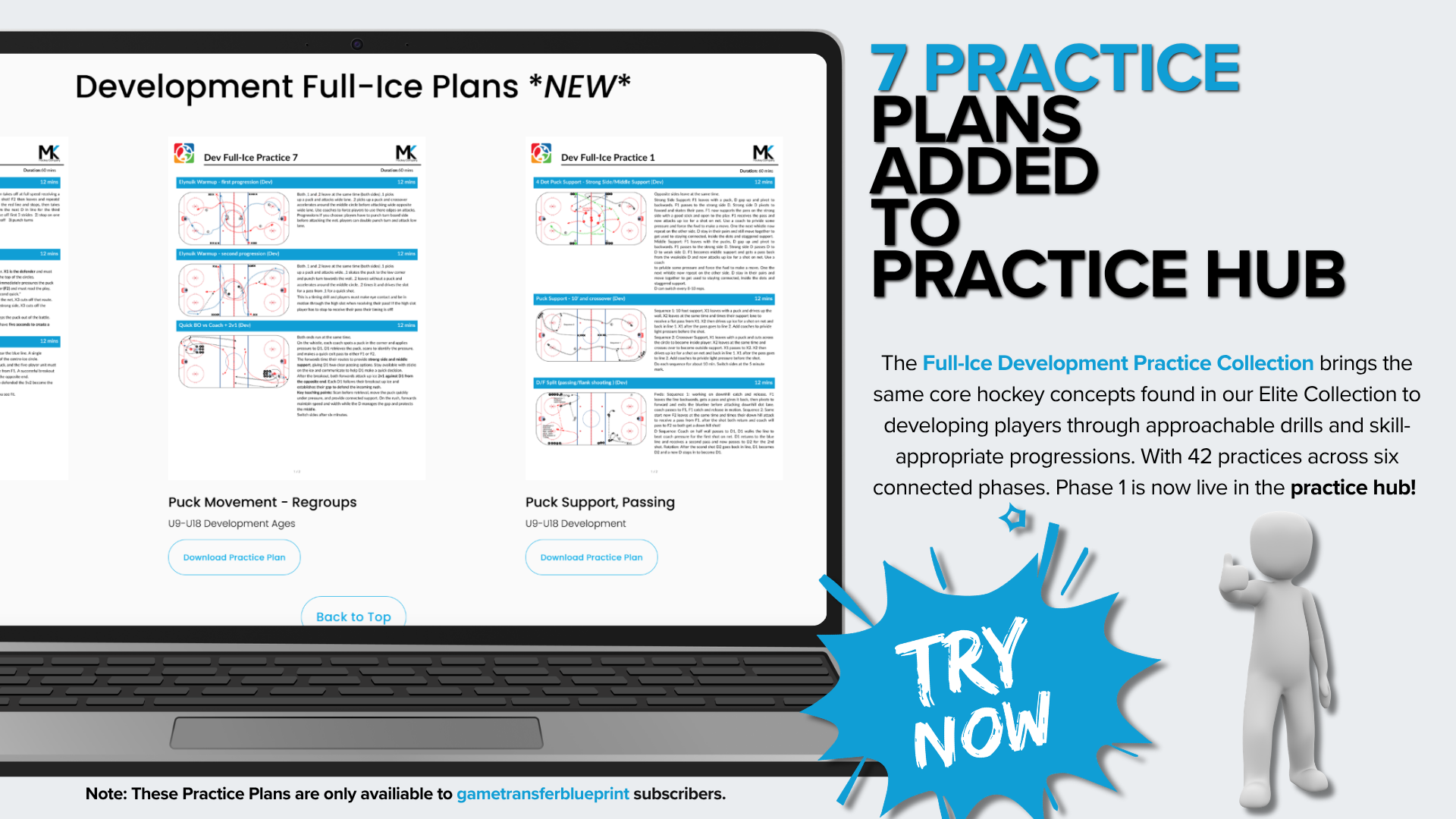 First 7 Practices for Full-Ice Developing ages added to Practice Hub! 