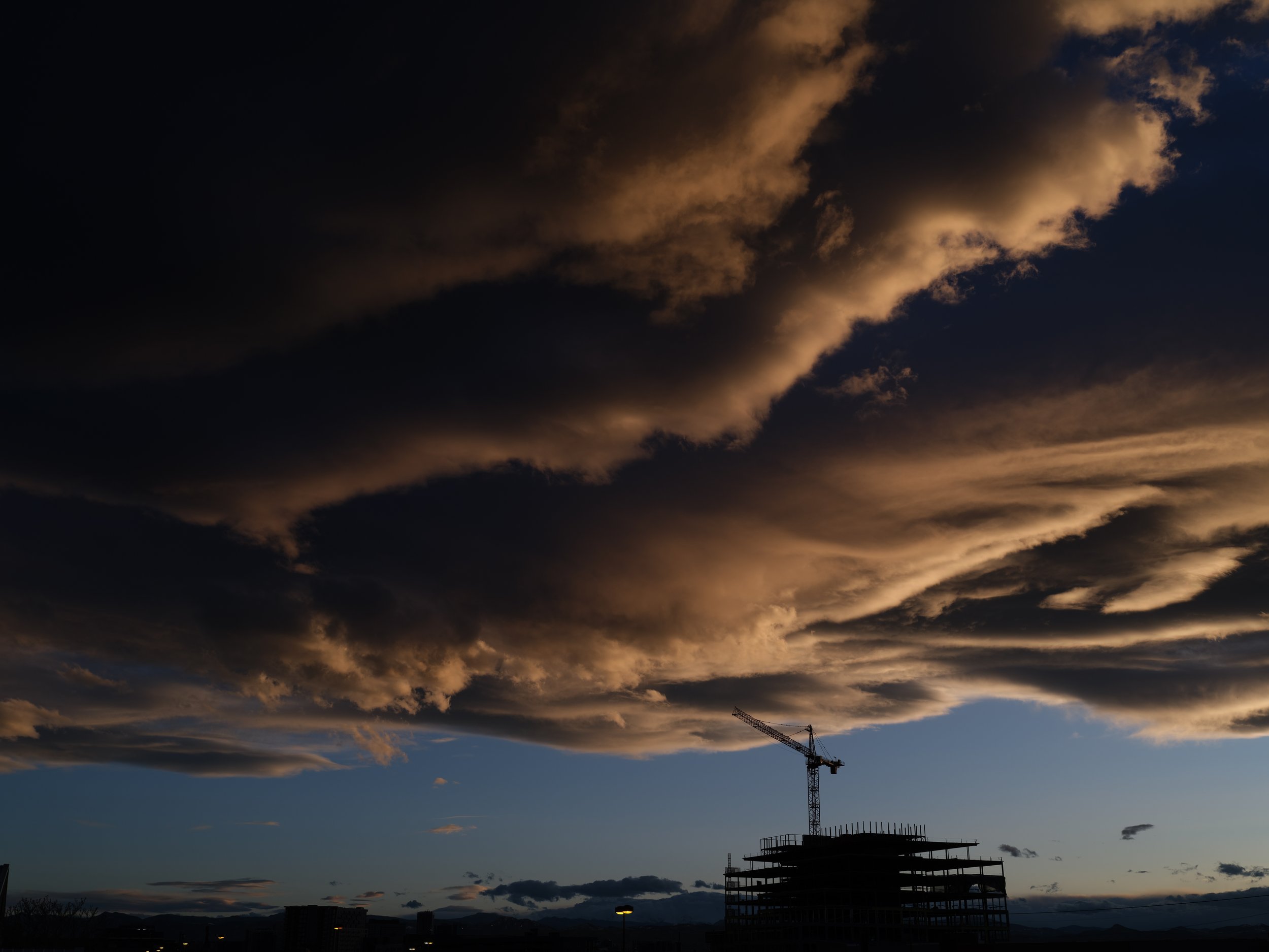 "Sunset with Crane April 28th 2024"