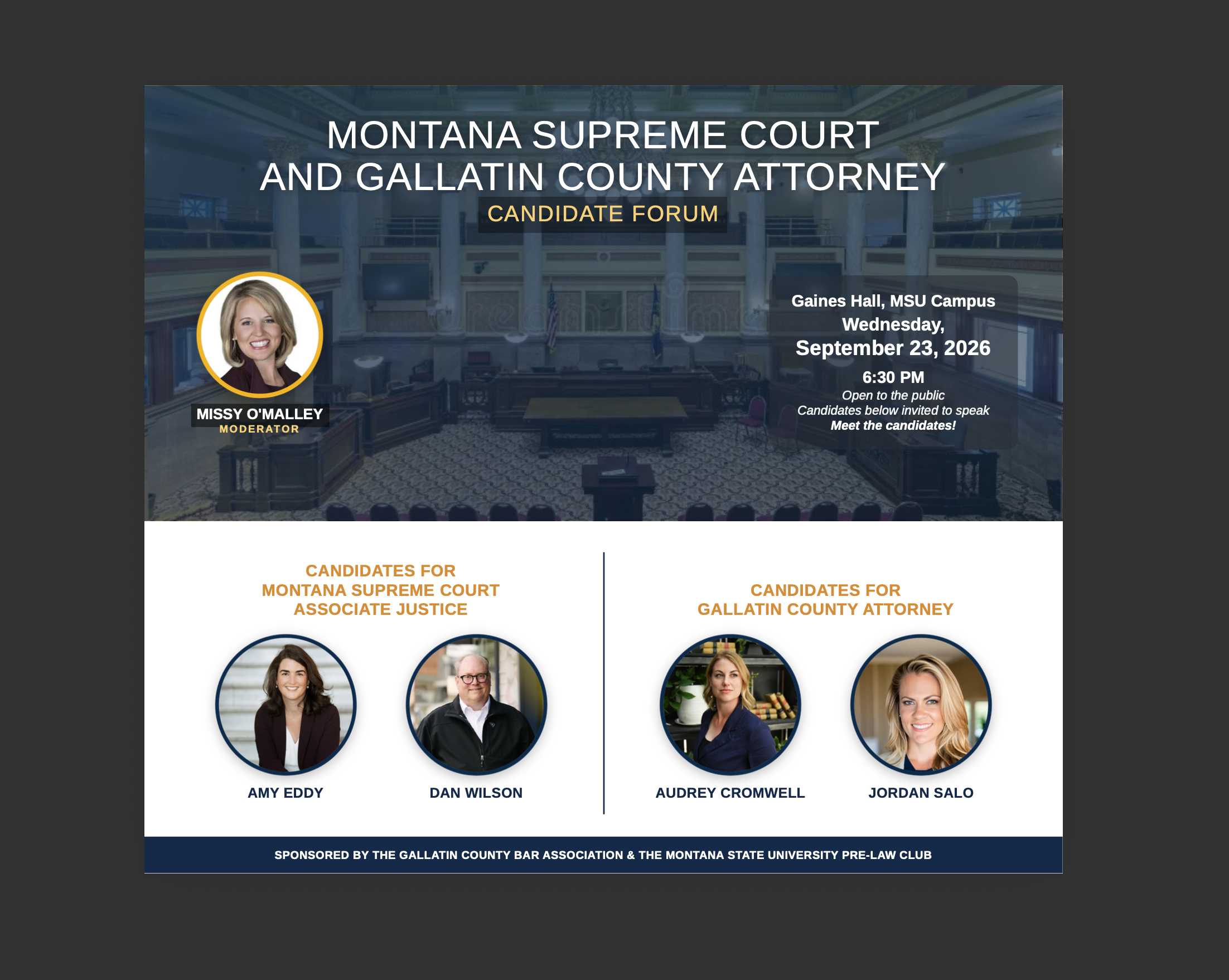 Montana Supreme Court Associate Justice &amp; Gallatin County Attorney Candidate Forum