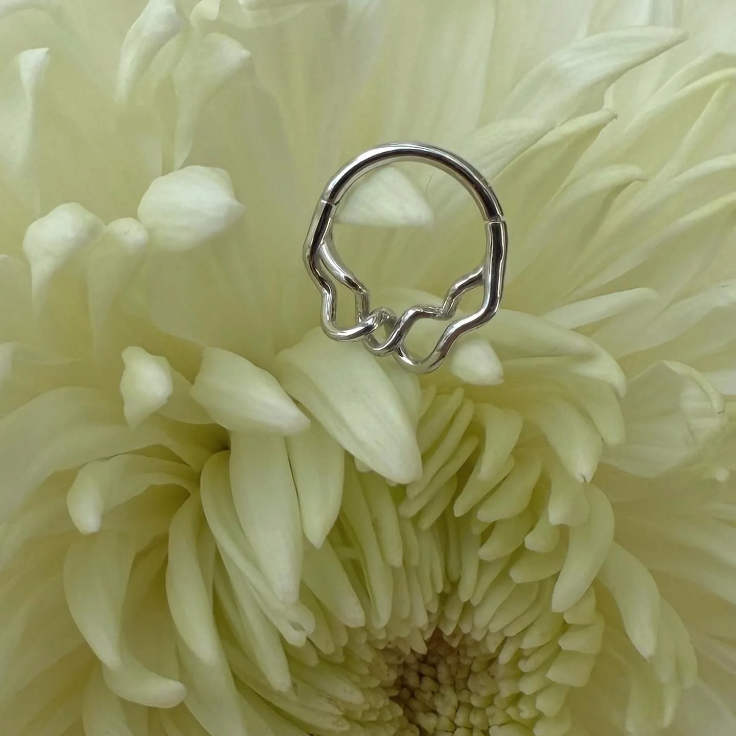 Entanglement: a beautiful, organically shaped clicker from @pupil.hall 💫 we have one in white and yellow gold!