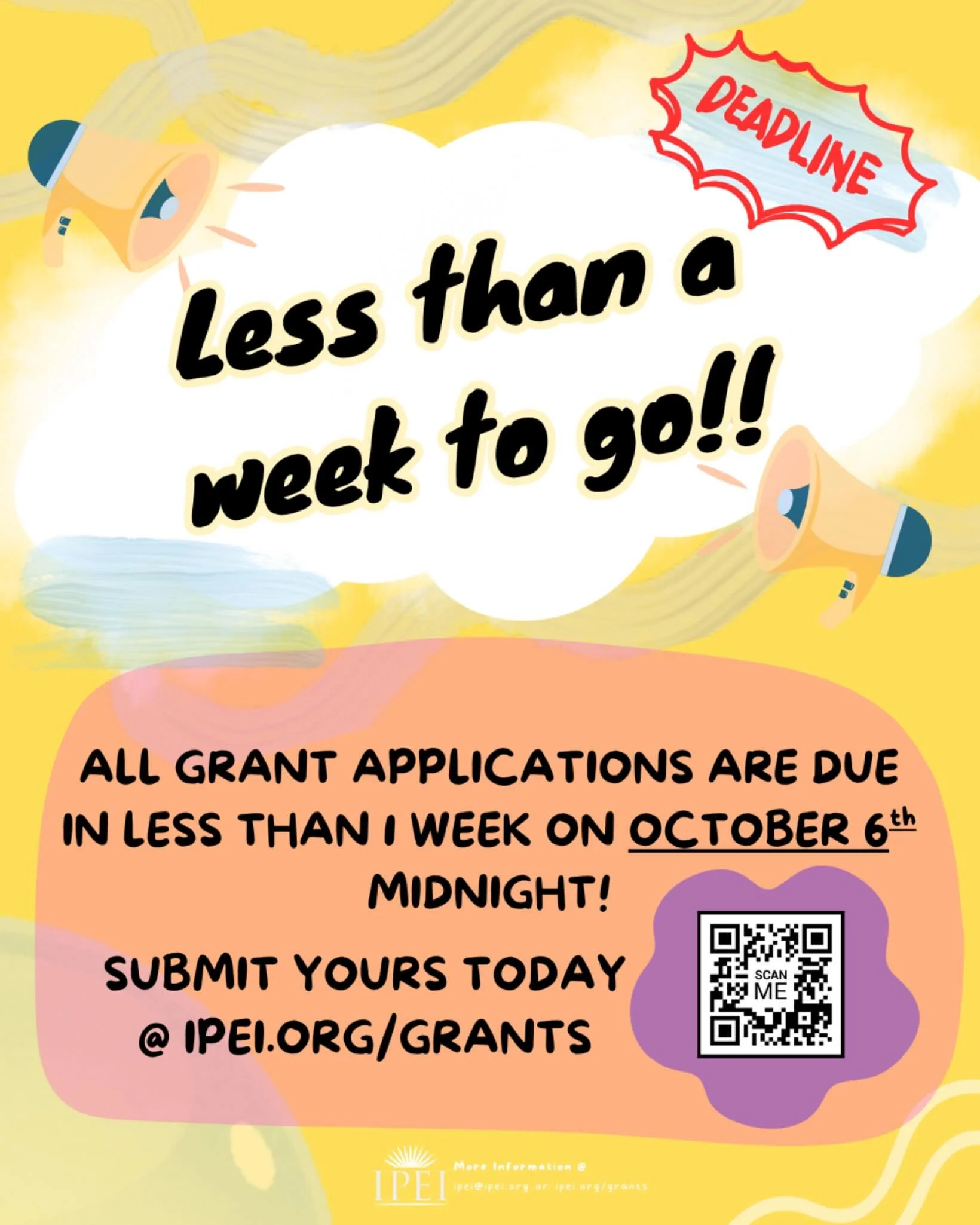 📣 Hurry! There is still time left to submit your application for Round 1 of IPEI Grants.
🗓 DEADLINE: October 6th, 11:59PM
🔗 Apply now through our Linktree (in bio) or directly at ipei.org

#IPEI #IPEIGrants #GrantApplications #ICSD