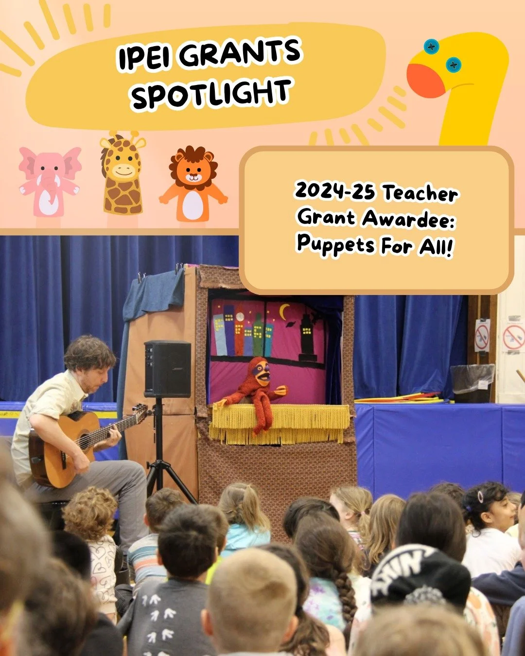 ✨ IPEI Grants Spotlight: Building Literacy through Puppetry and Performance! 🌟

🎭 Last school year, Fall Creek Elementary School teachers in collaboration with @lilysillypuppets hosted a school-wide puppet show. Students then created their own pupp