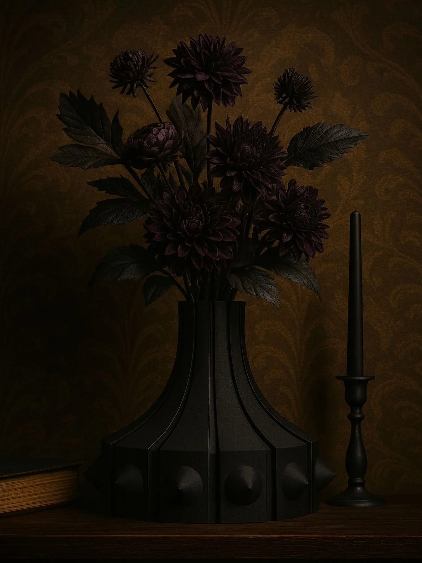 🖤 Thorned Vessel Vase 🖤

The second creation in our planter series rises&mdash;a gothic silhouette crowned with spiked detail, made to cradle florals with shadowed grace.

Where beauty meets the macabre, and every stem feels summoned.

⚫ 3D printed