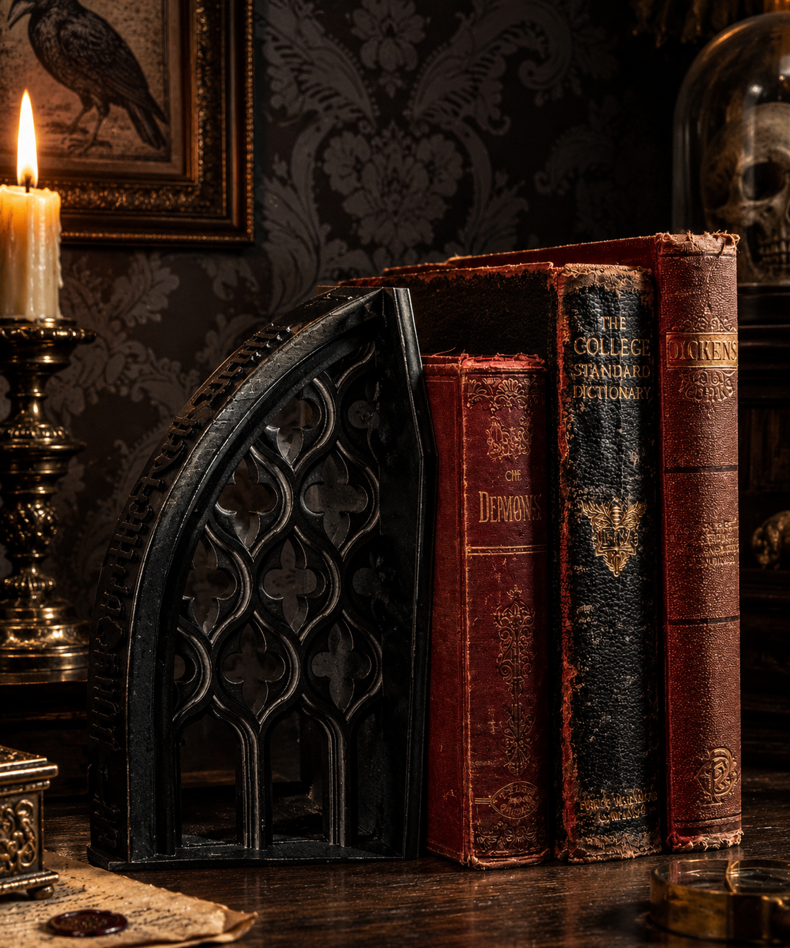 Crypt of Lenore Bookends