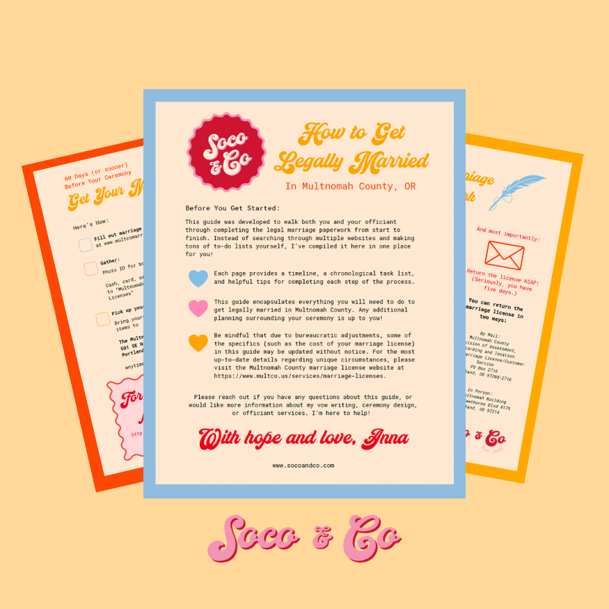Free Guide: How to Get Legally Married in Multnomah County