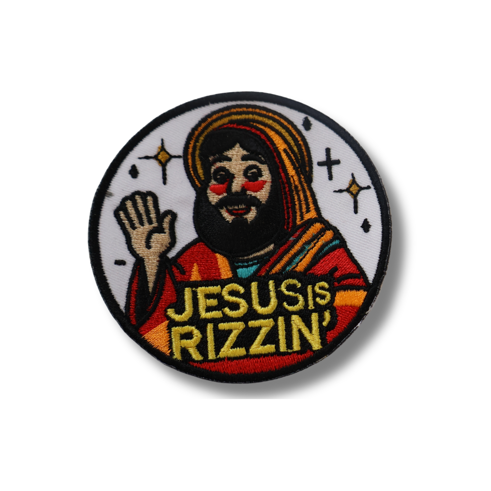 Jesus is Rizzin' Embroidered Patch