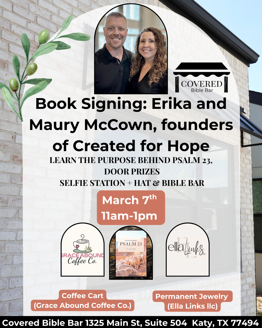 Book Signing: Erika and Maury McCown, founders of Created for Hope