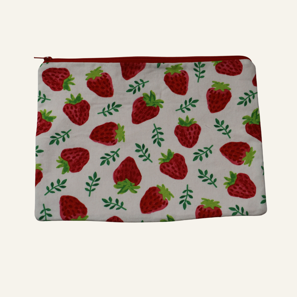 XL Zippered Hand- Sewn Pouch