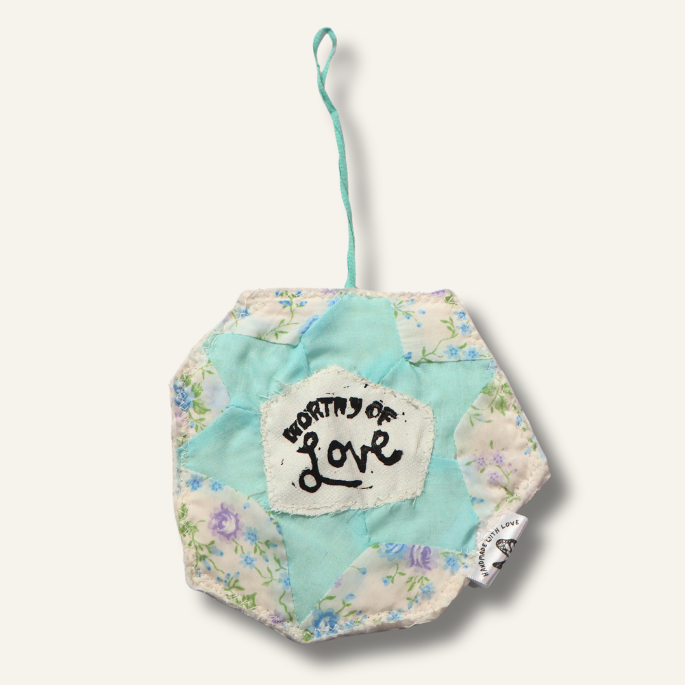 Worthy of Love Quilted Ornament