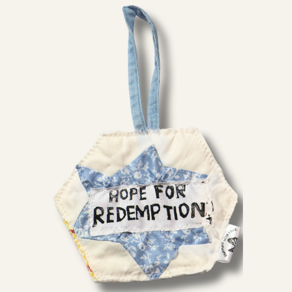 Hope for Redemption Fabric Ornament