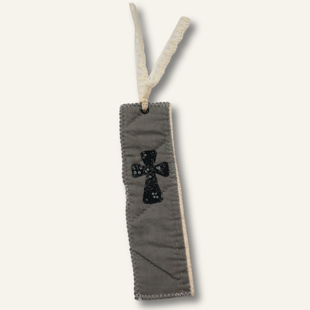 Handcrafted Cross Fabric Bookmark