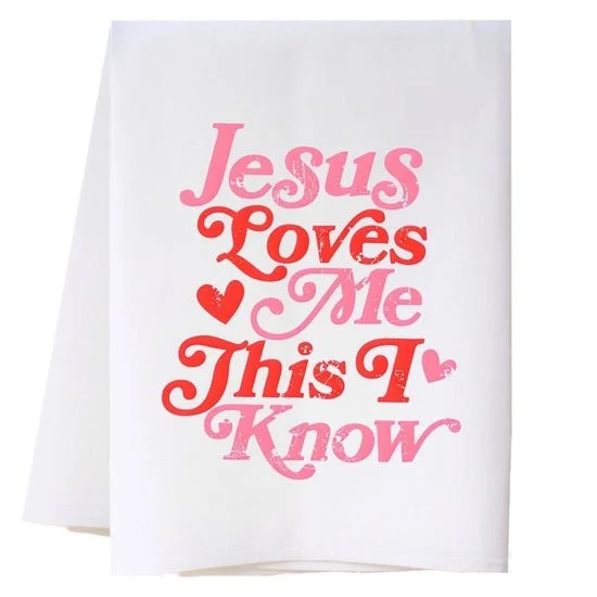 'Jesus Loves Me' Kitchen Towel