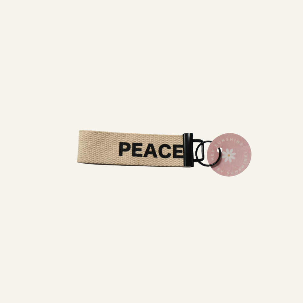 Peace Canvas Keychain